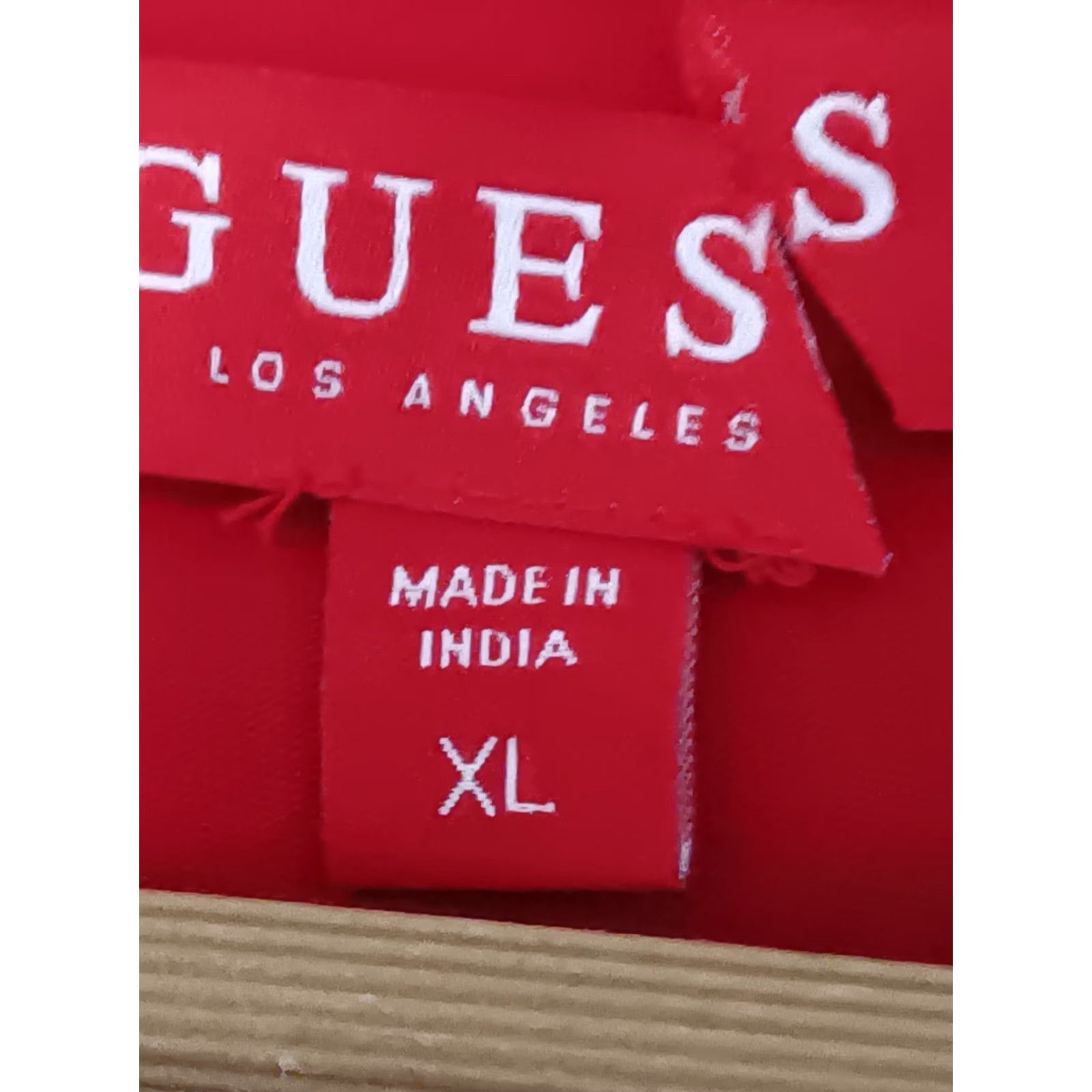 Guess GUESS Polo Shirt Short Sleeve Mens XL 1/4 Zip Collared Red T-Shirt Polo Casual Golf Walking Logo Regular 44 Chest 44 in Solid Blended Fabric Size US XL / EU 56 / 4 - 6 Thumbnail