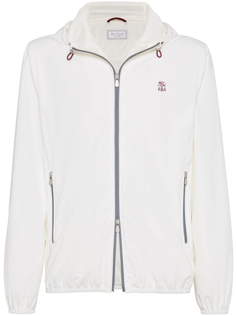 Brunello Cucinelli Bonded Nylon Hooded Outerwear Jacket With Logo Size US S / EU 44-46 / 1 - 1 Thumbnail