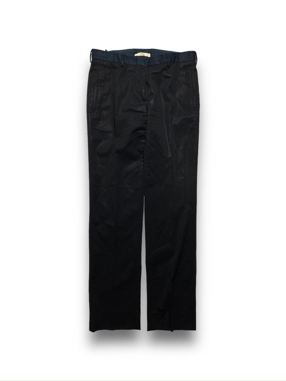 Designer × Prada Prada black Classic elegance pants glowing material Size 26" / US 2 / IT 38 - 1 Thumbnail