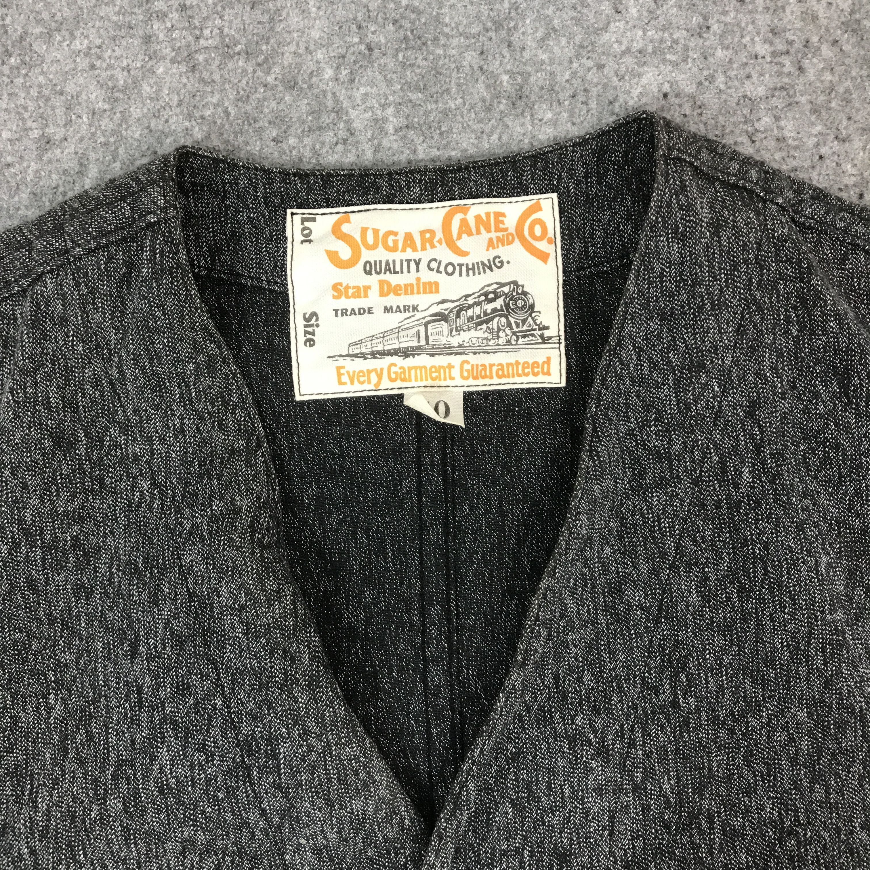 Sugar Cane Sugar Cane Denim Button Vest K68B12 Size US L / EU 52-54 / 3 - 6 Thumbnail