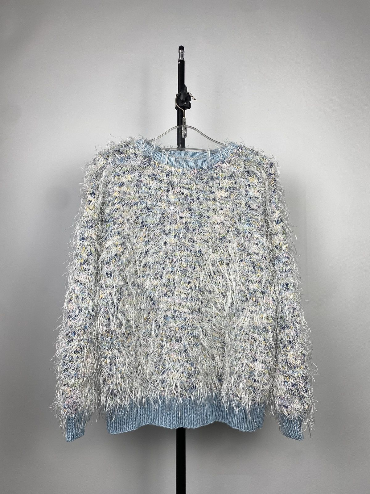 Vintage Marni Style White Mohair Knit Sweater Y2K