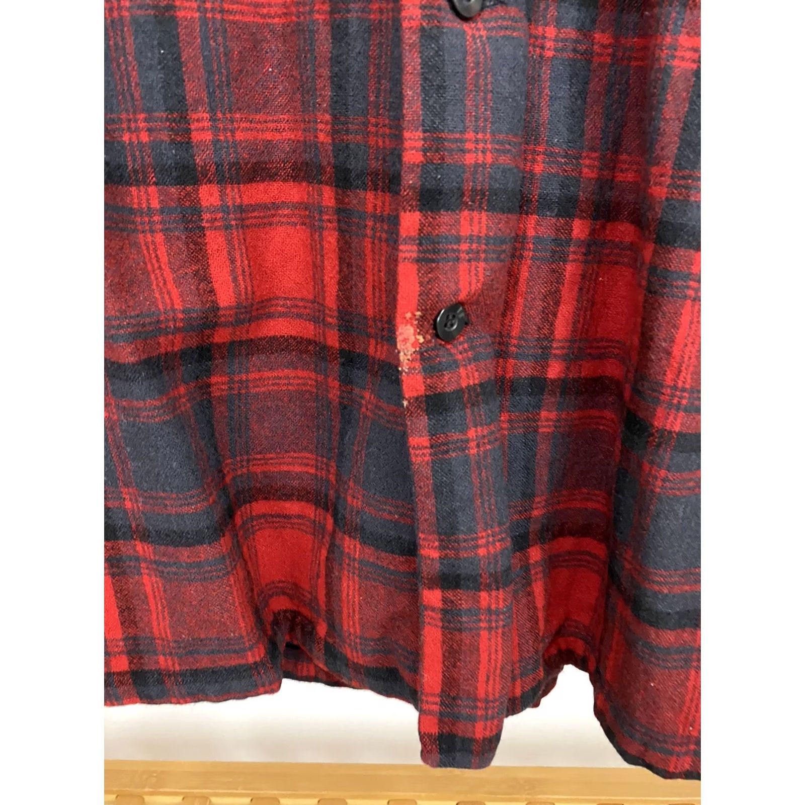 Pendleton VINTAGE Pendleton 60s Board Shirt Red Plaid Wool Flannel Button-Up Shirt Adult Large Mens Size US L / EU 52-54 / 3 - 6 Thumbnail