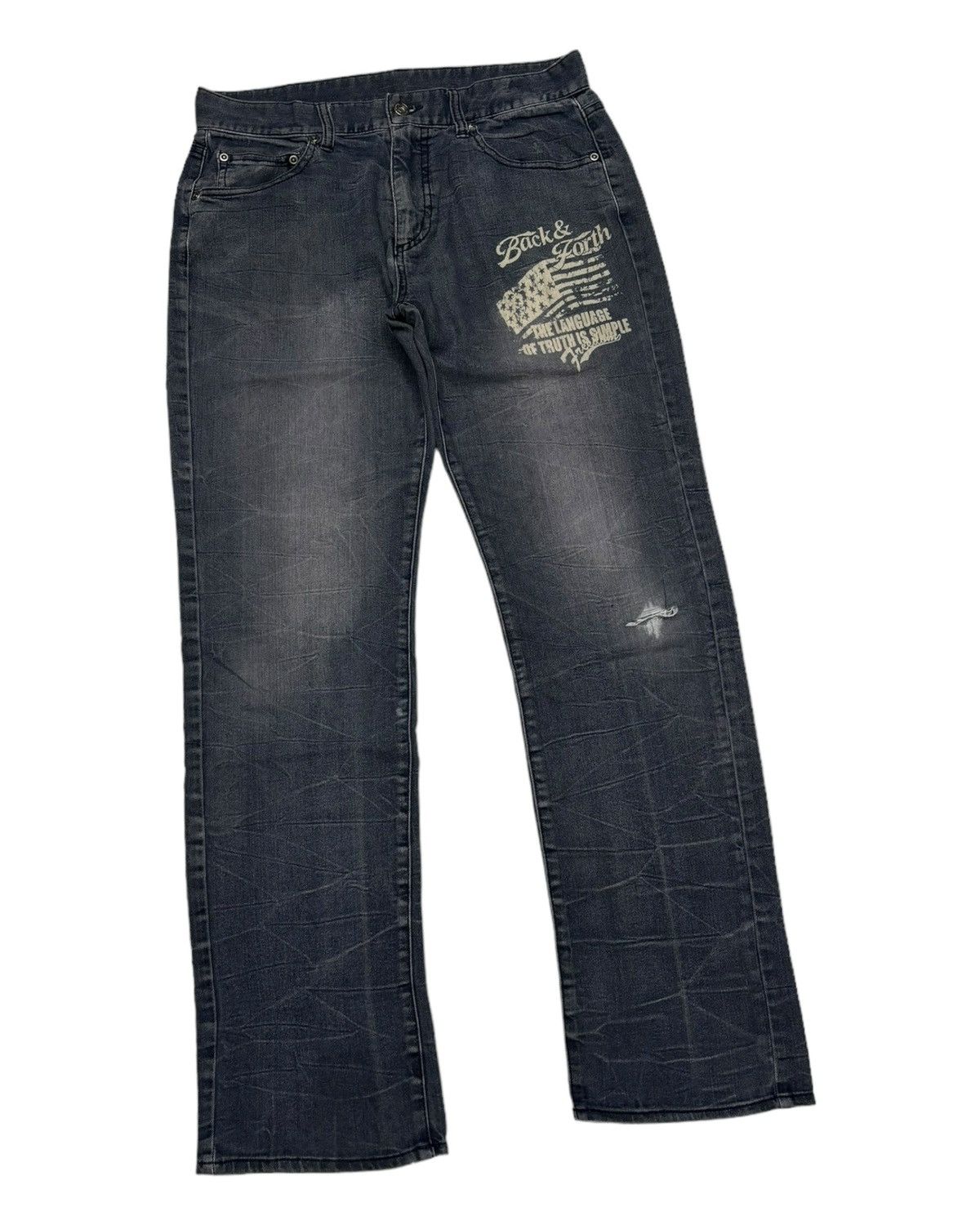 Japanese Brand BACK & FORTH NICE DESIGN SOFT DENIM JEANS Size US 30 / EU 46 - 3 Thumbnail
