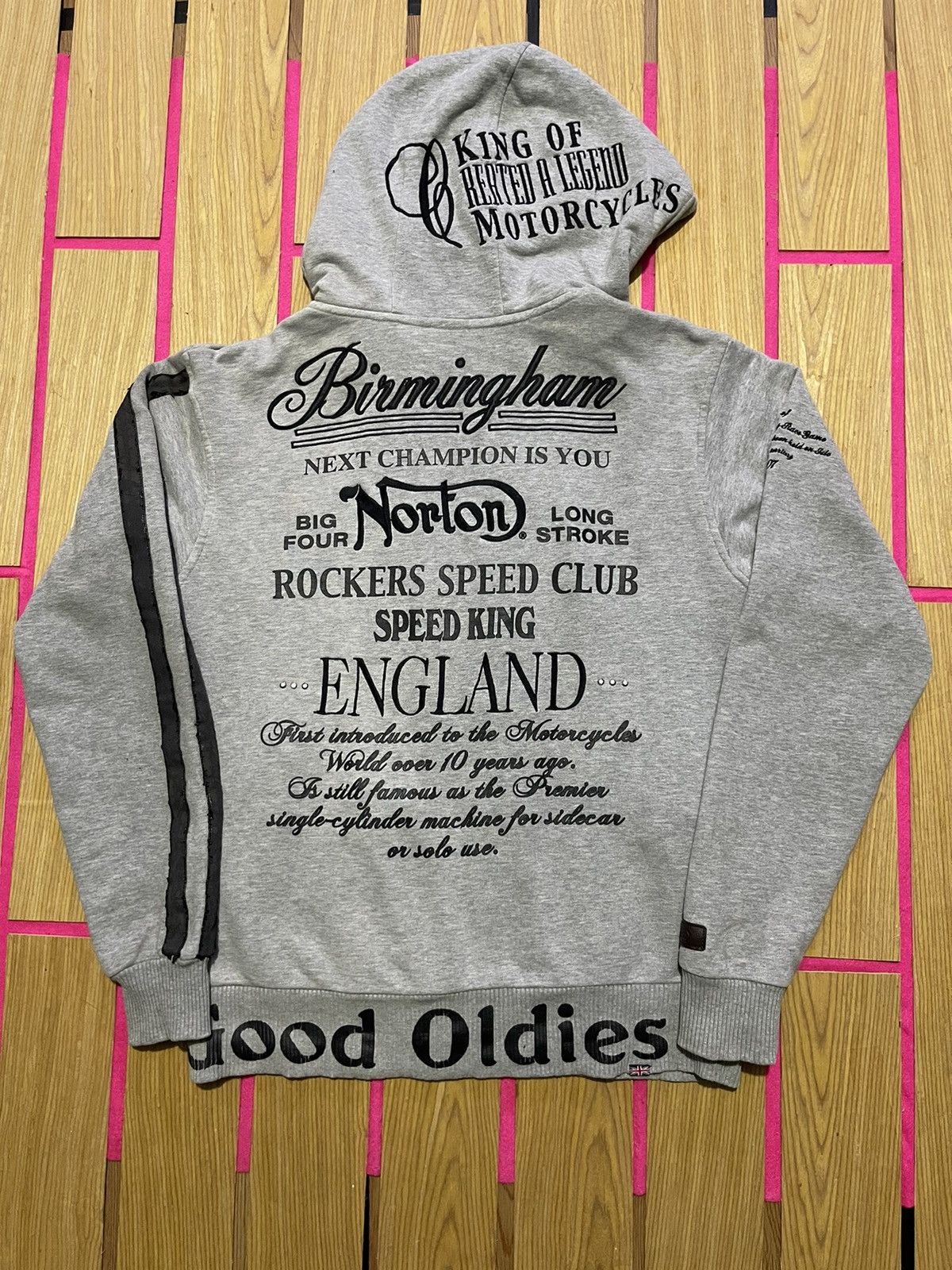 If Six Was Nine NORTON Y2K ZIPPER HOODIE with full embroidery motif Size US L / EU 52-54 / 3 - 1 Thumbnail