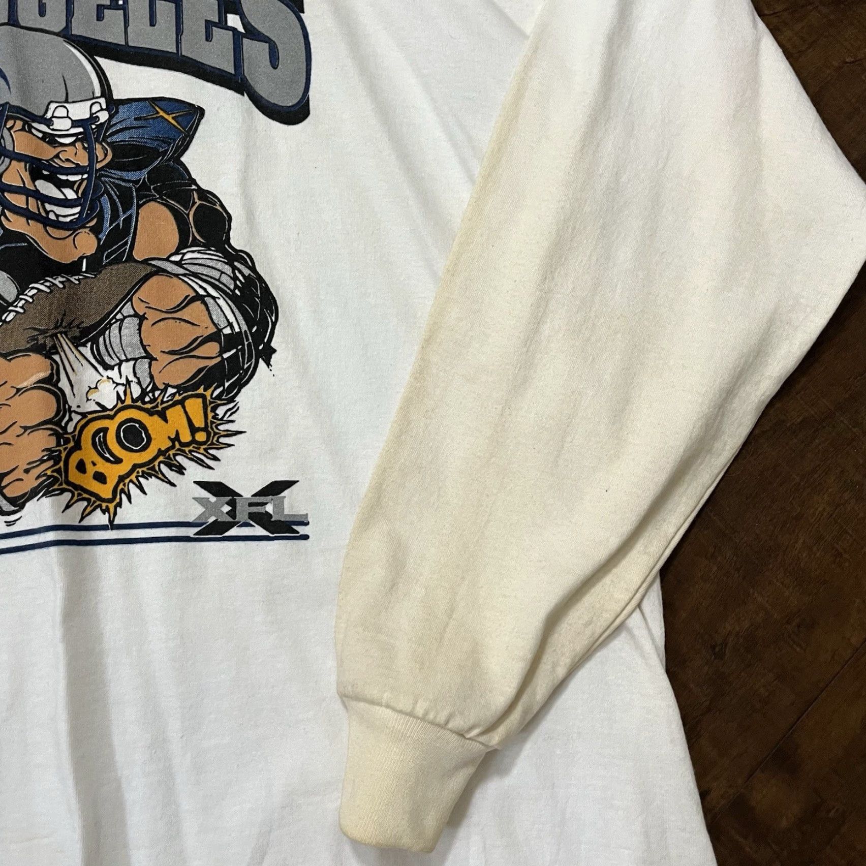 Nike VINTAGE Nike Football T-Shirt XL Men White 2001 LA XFL Xtreme Sports Football Men's Size US XL / EU 56 / 4 - 4 Thumbnail