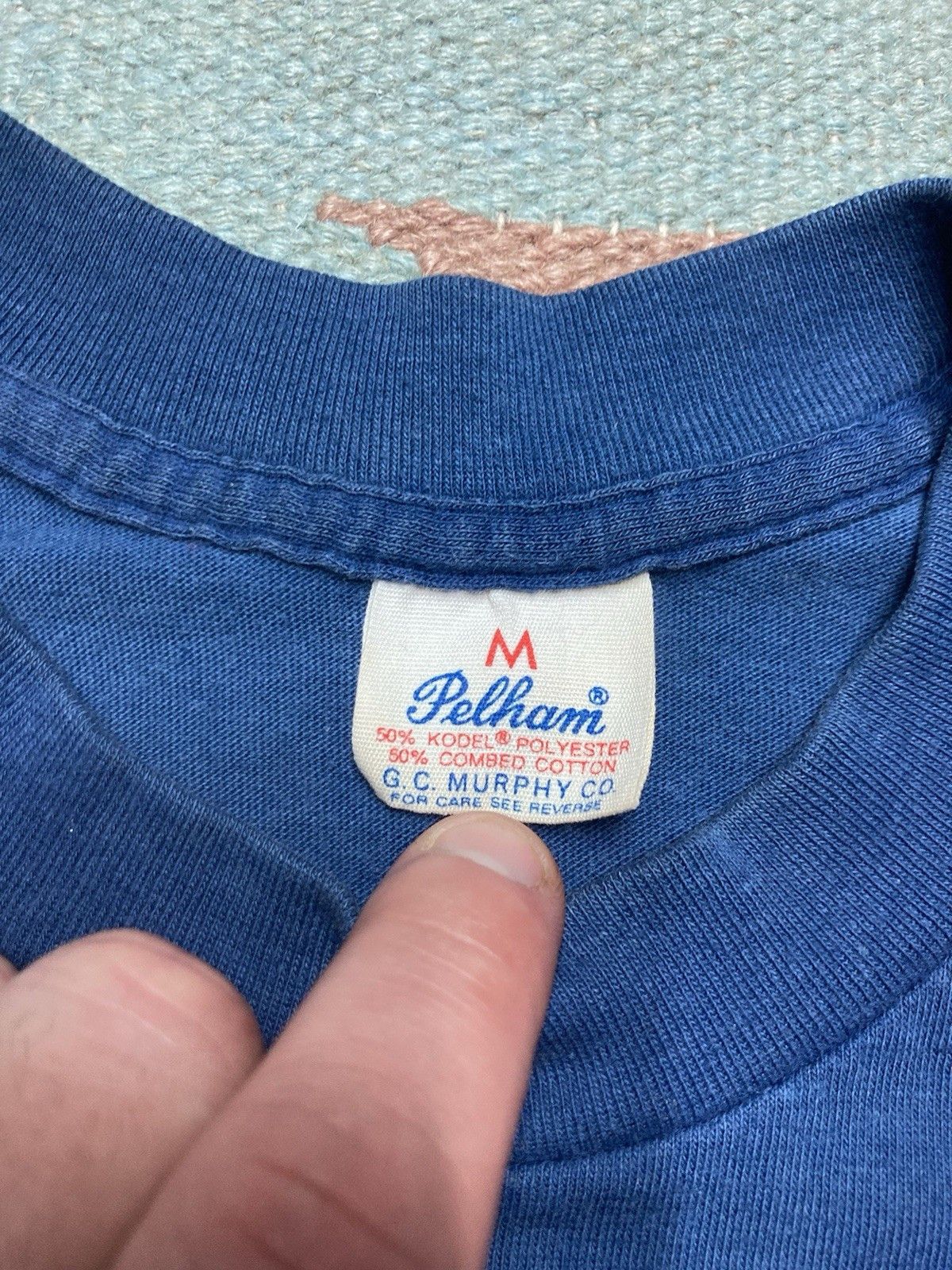 Vintage 70s pocket t shirt blank soft single stitch Pelham small Size US S / EU 44-46 / 1 - 4 Thumbnail