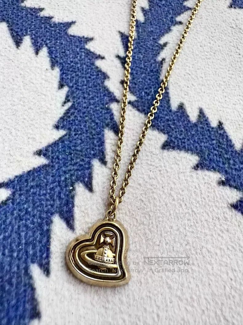 Vivienne Westwood Vivienne Westwood Wax seal heart-shaped Saturn necklace Size ONE SIZE - 1 Thumbnail