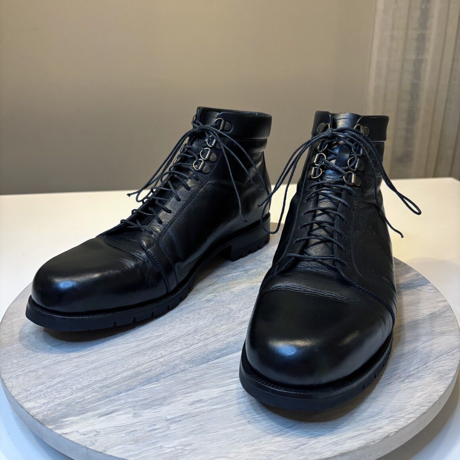 John Moore Oliver Moore Handmade Black Fine Leather Boots US Size 10 Size US 10 / EU 43 - 3 Thumbnail