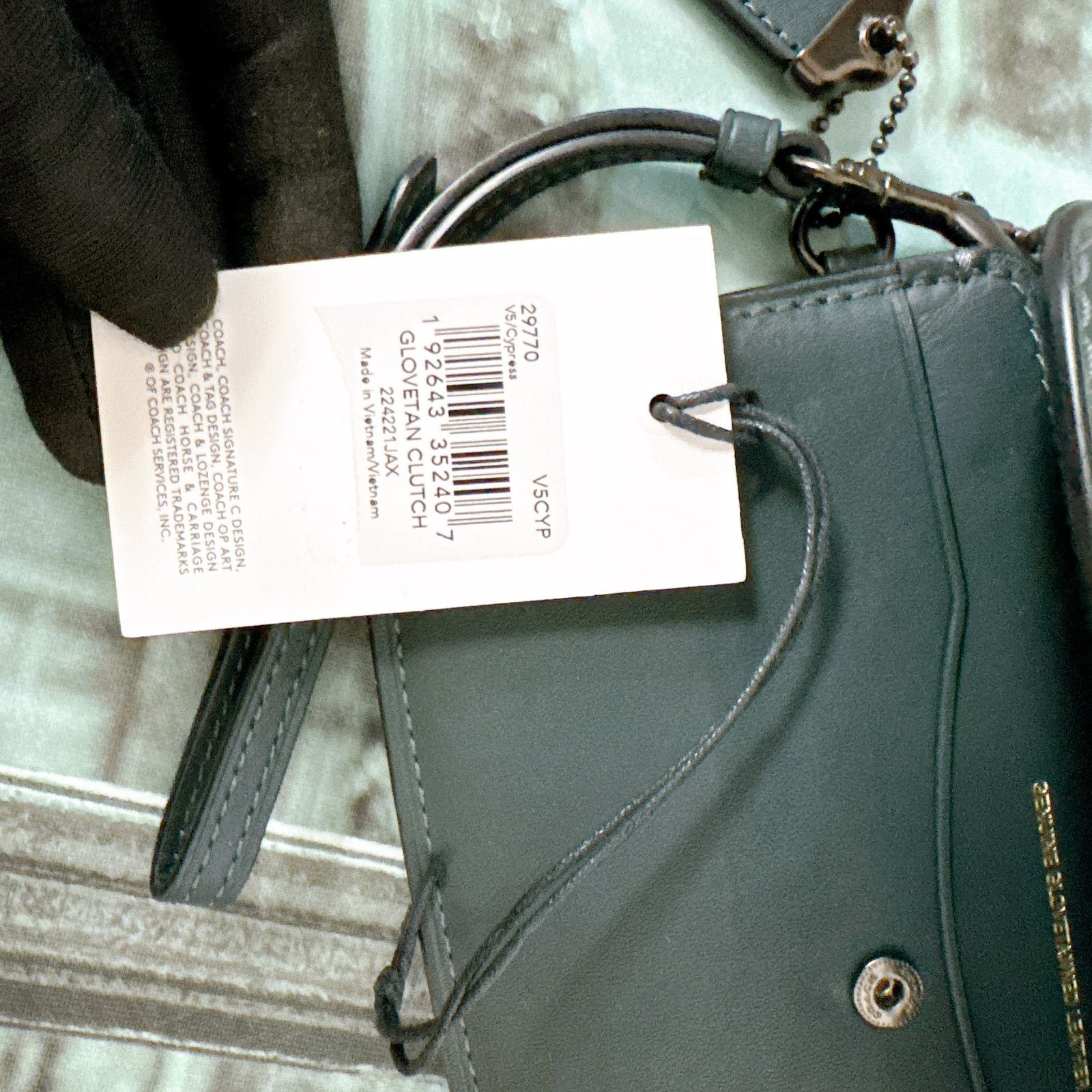 Coach Coach 29770 Govetanned Clutch IN Cypress Size ONE SIZE - 6 Thumbnail