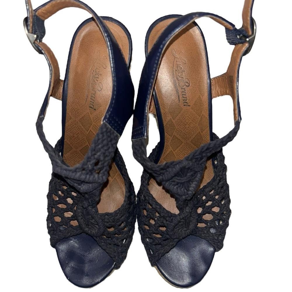 Lucky Brand Lucky Brand l Navy Rilo Macrame Wedge 8 Size US 8 / IT 38 - 3 Thumbnail