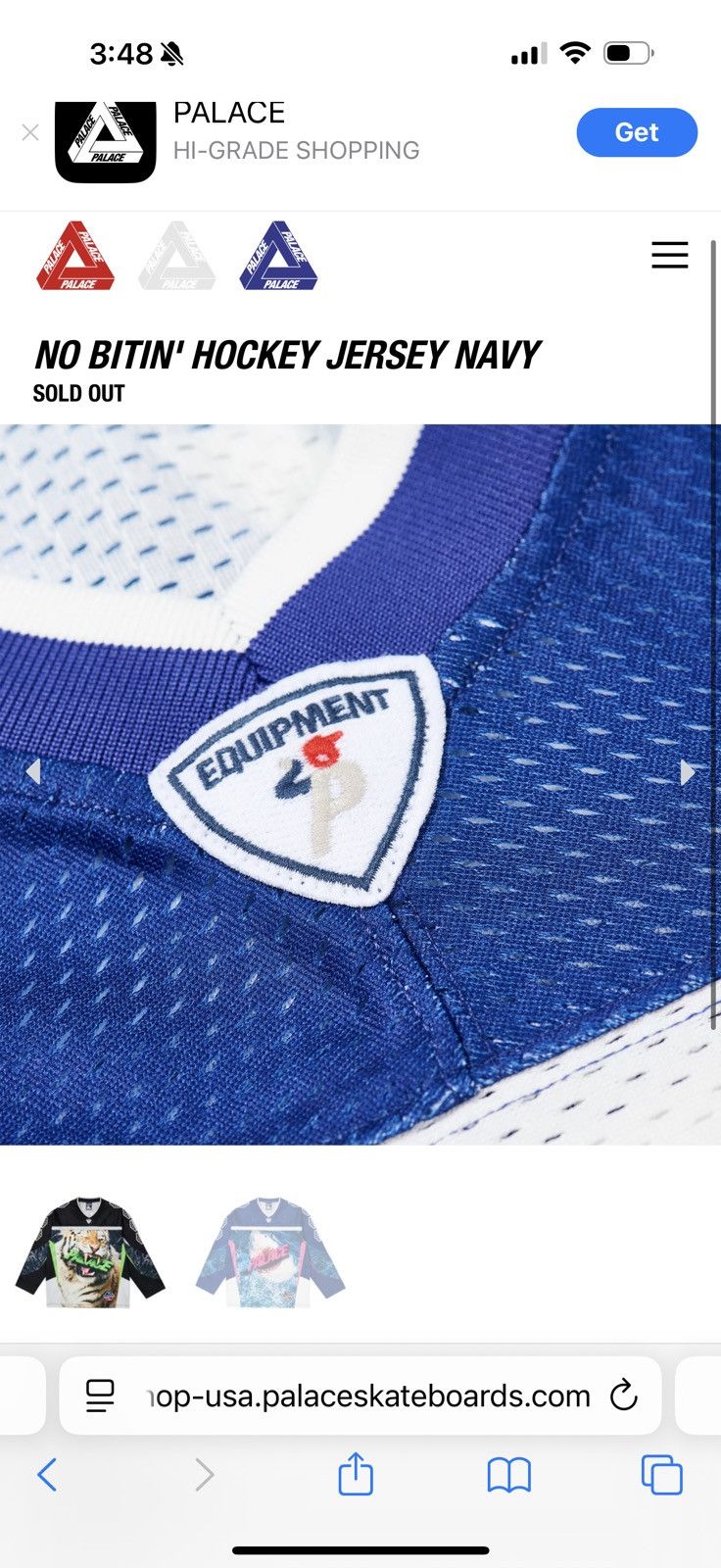 Palace No Bitin’ Hockey Jersey Navy Size US L / EU 52-54 / 3 - 5 Thumbnail
