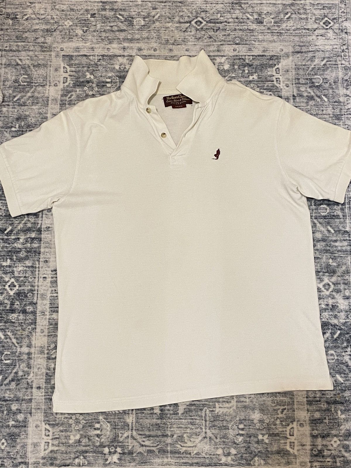 Marlboro Classics × Vintage Vintage Marlboro Classics White Polo Shirt – Early 2000s Size US S / EU 44-46 / 1 - 2 Thumbnail