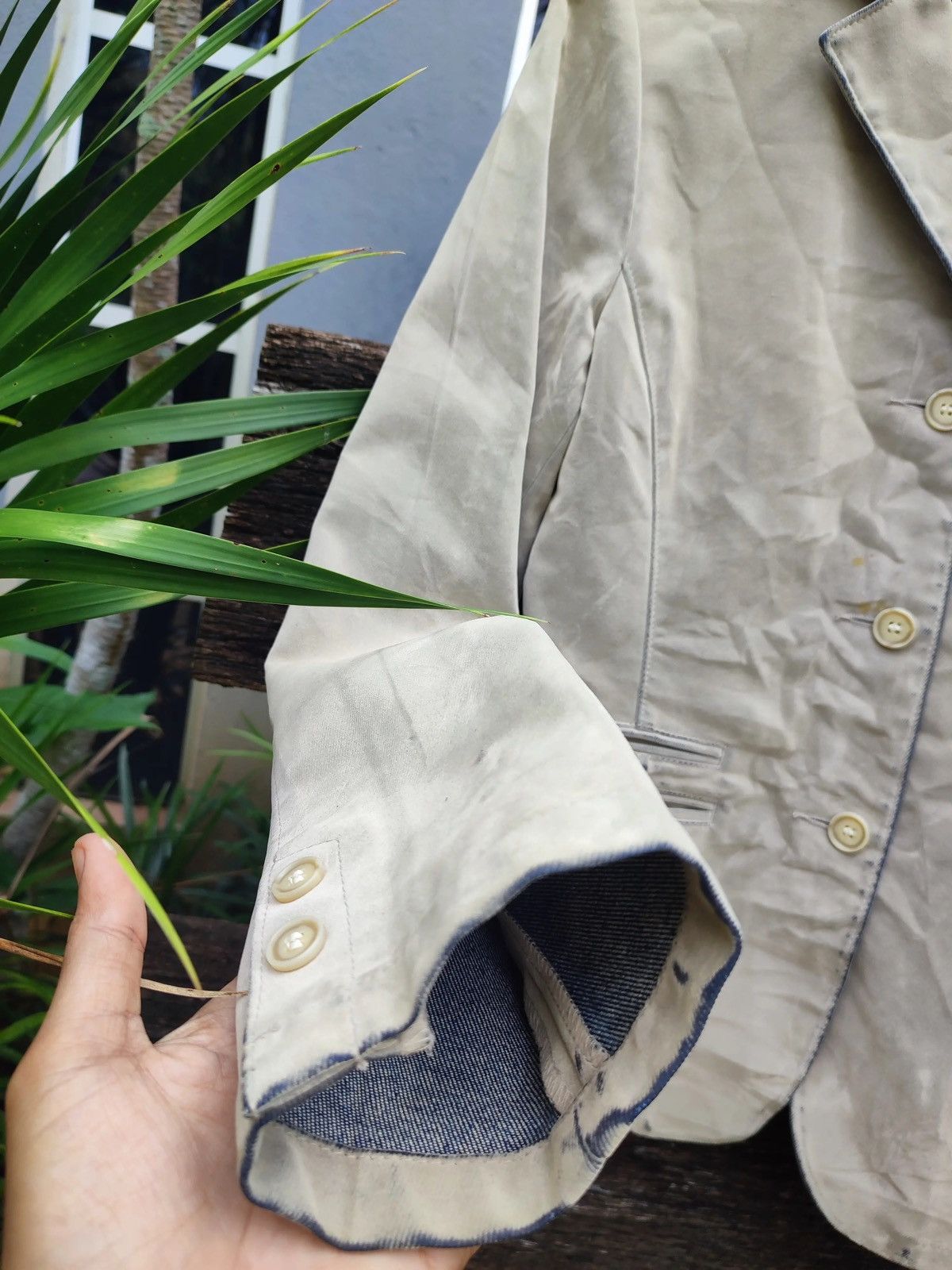 Michel Klein MK KLEIN+ Beige Tailored Blazer – Japanese Label Size S / US 4 / IT 40 - 6 Thumbnail