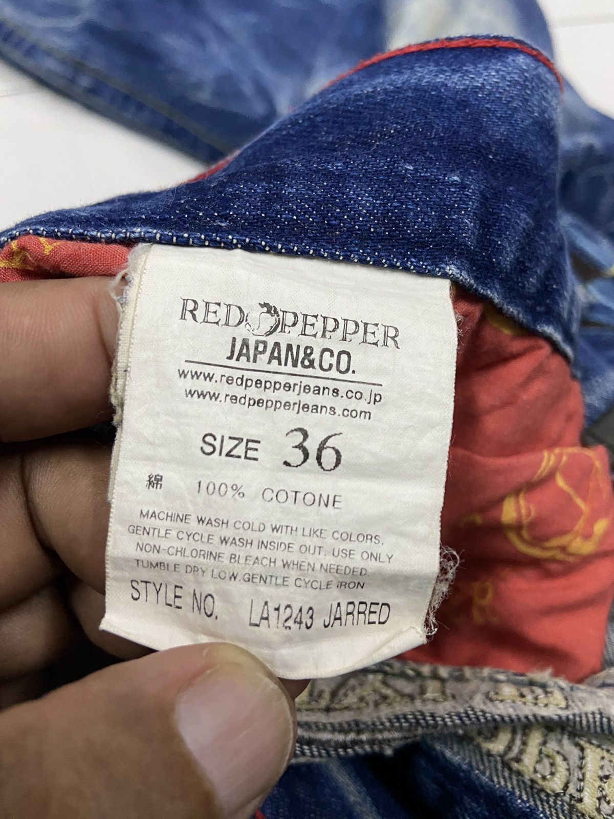 Japanese Brand RED PEPPER STYLE PROJECT DENIM FLARE JEANS Size US 36 / EU 52 - 10 Thumbnail