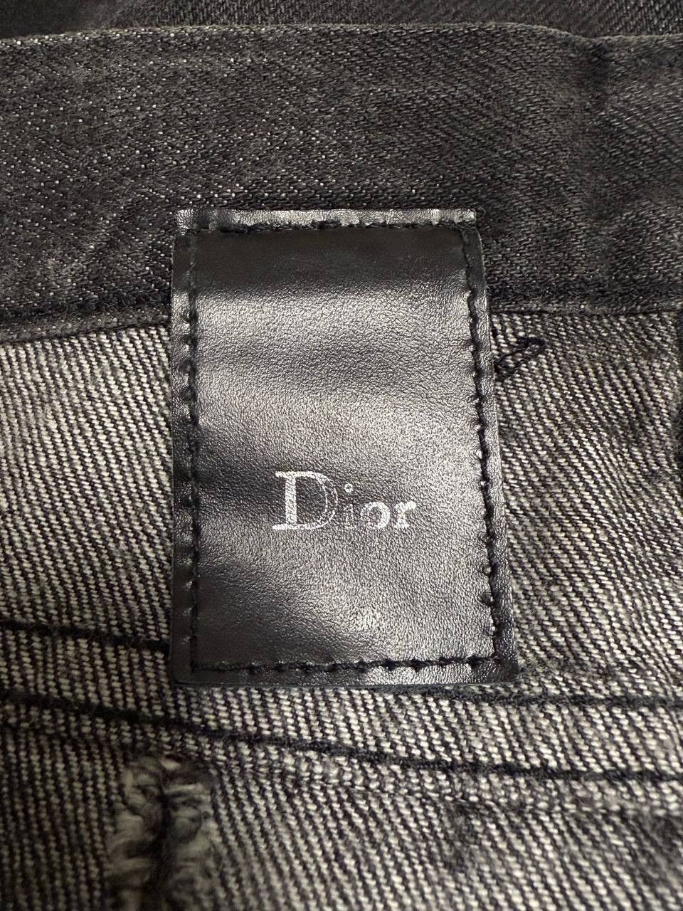Dior SS04 HEDI WAXED STRIP JEANS Size US 33 - 8 Thumbnail