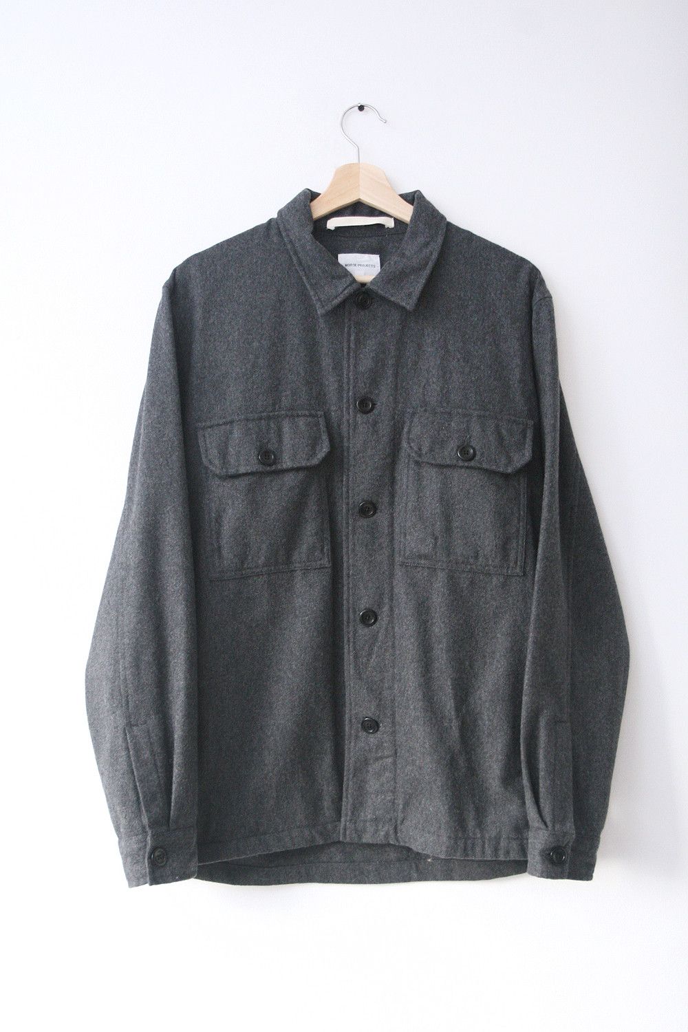 Norse Projects Norse Projects Kyle Wool Overshirt Charcoal Jacket L Size US L / EU 52-54 / 3 - 2 Thumbnail