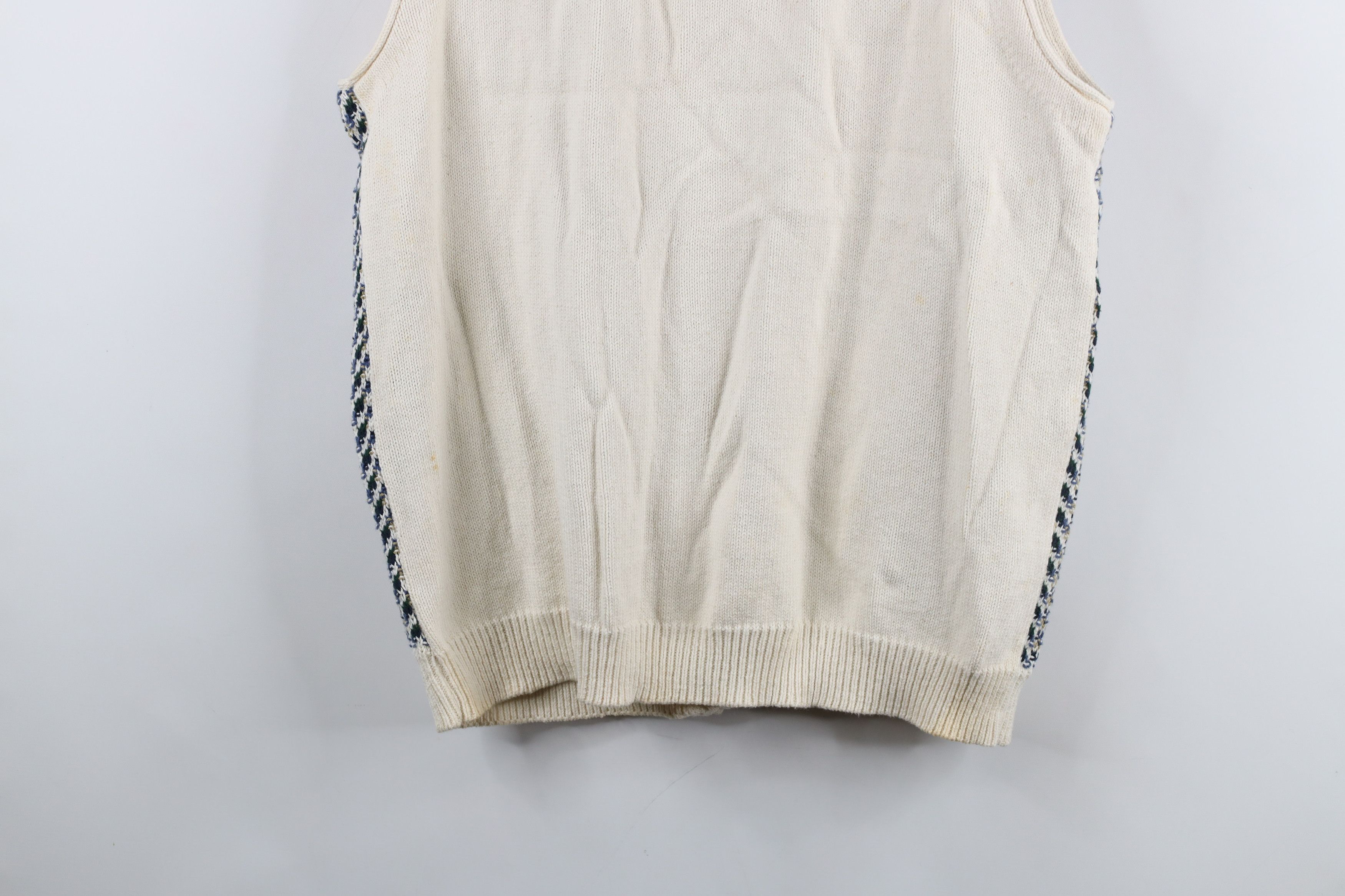 Vintage Vintage 90s Streetwear Herringbone Cardigan Sweater Vest USA Size US M / EU 48-50 / 2 - 12 Thumbnail