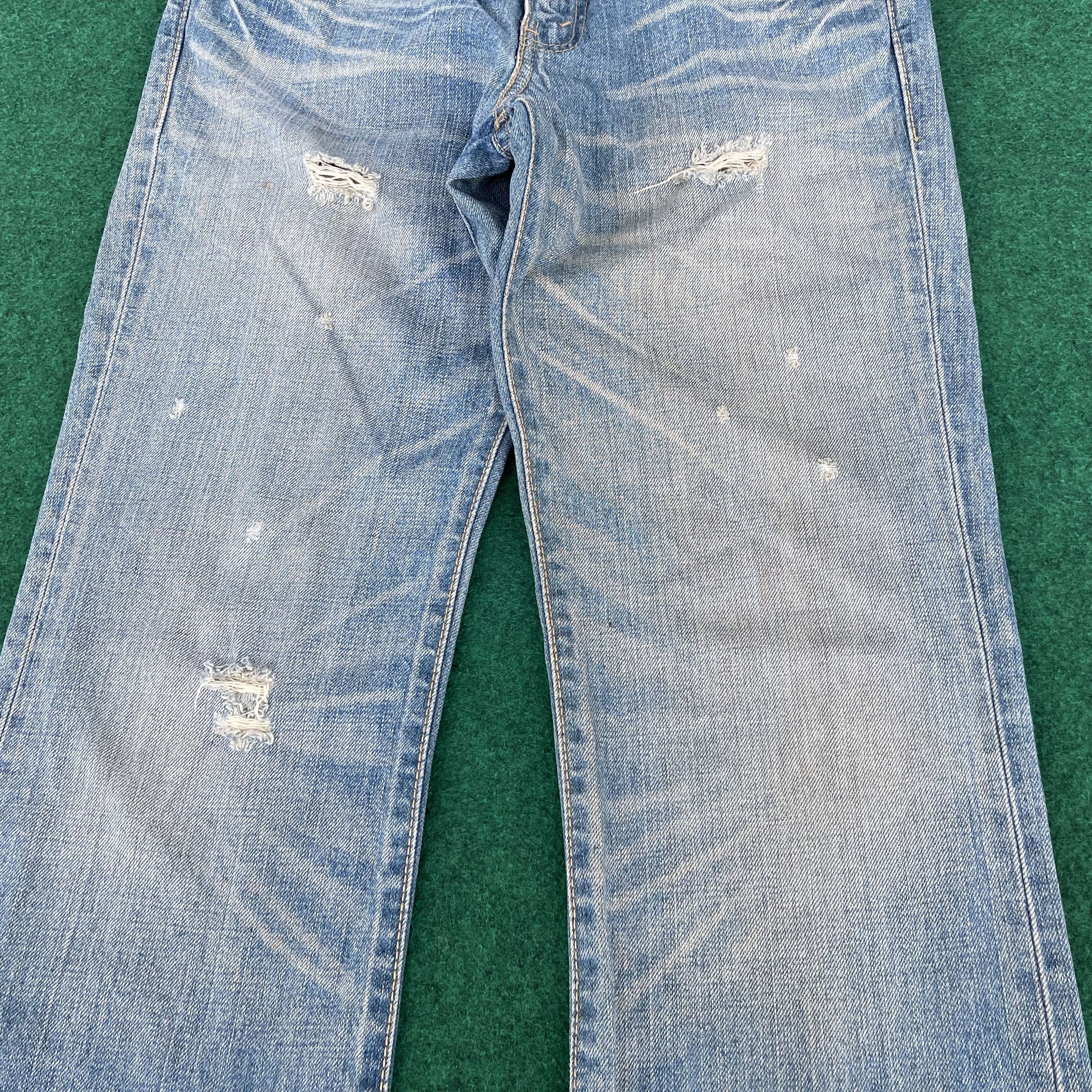 Levi's × Vintage Vtg Levis 517 Ripped Denim Bootcut Flared Sz 29 Jeans Size US 29 - 7 Thumbnail