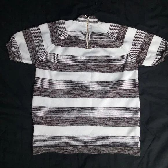Other Vintage 70s Striped Polyester Short Sleeve Shirt Size M / US 6-8 / IT 42-44 - 5 Thumbnail