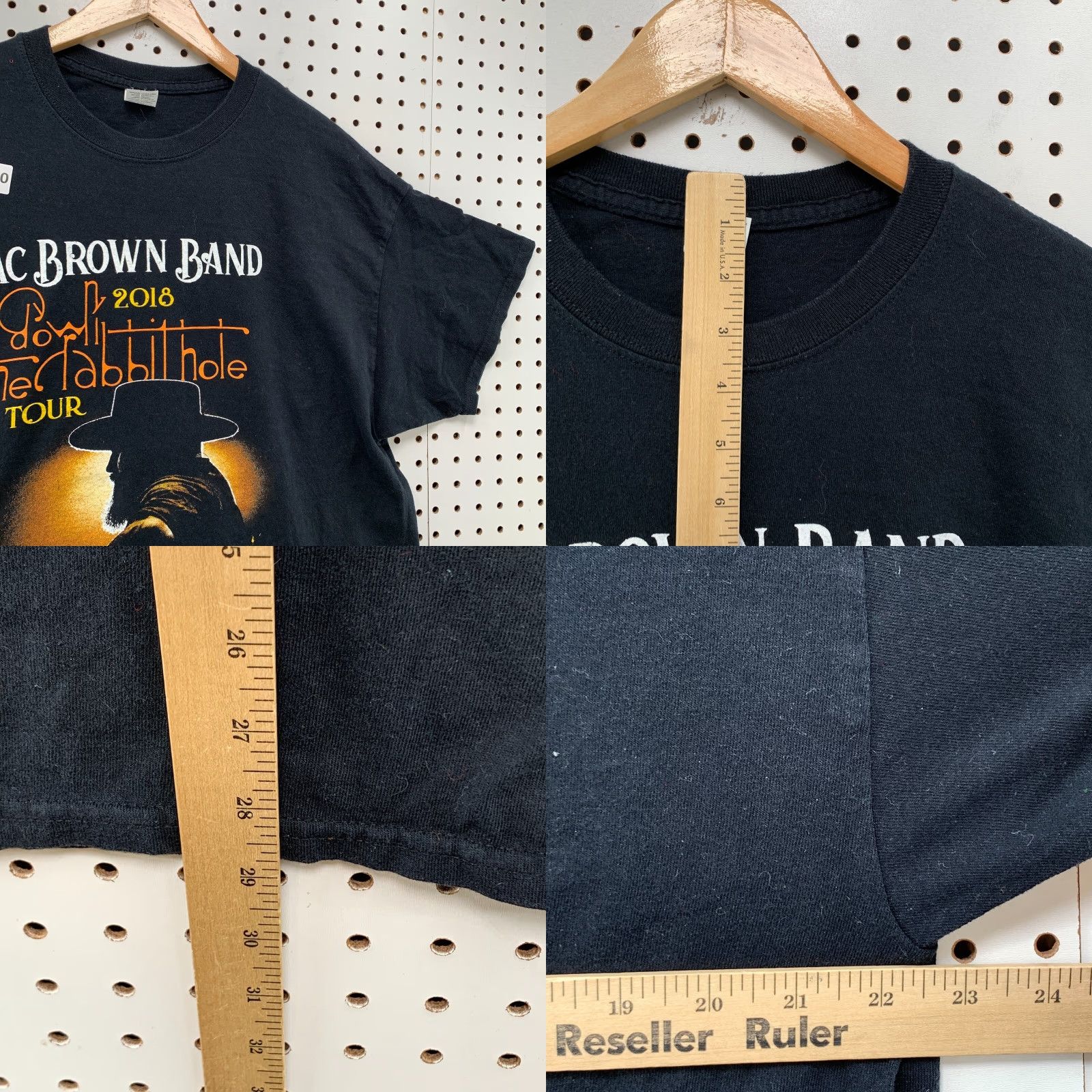 Gildan VINTAGE Zac Brown Band Shirt Mens Large Black 2018 Down The Rabbit Hole Music 22.5x29 Size US L / EU 52-54 / 3 - 8 Thumbnail