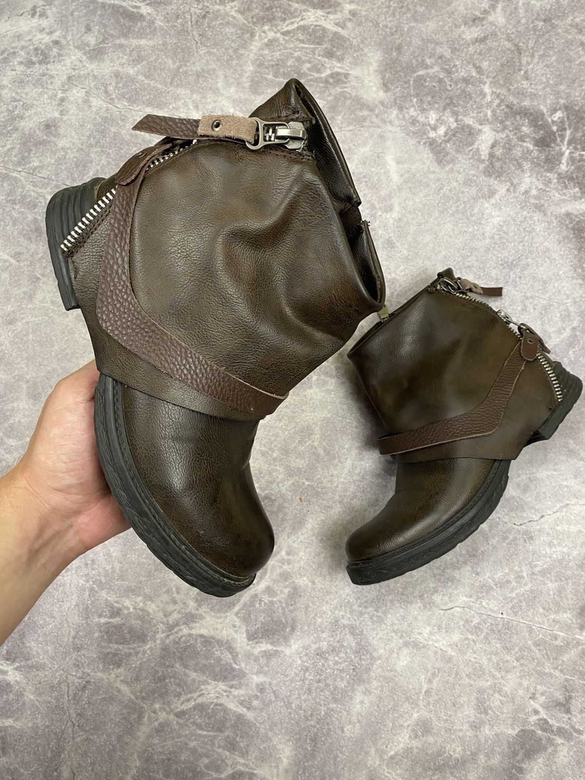 Other Vintage Avantgarde Y2K Grange A.S.98 Style Boho Boots ASH Size US 8 / IT 38 - 1 Thumbnail