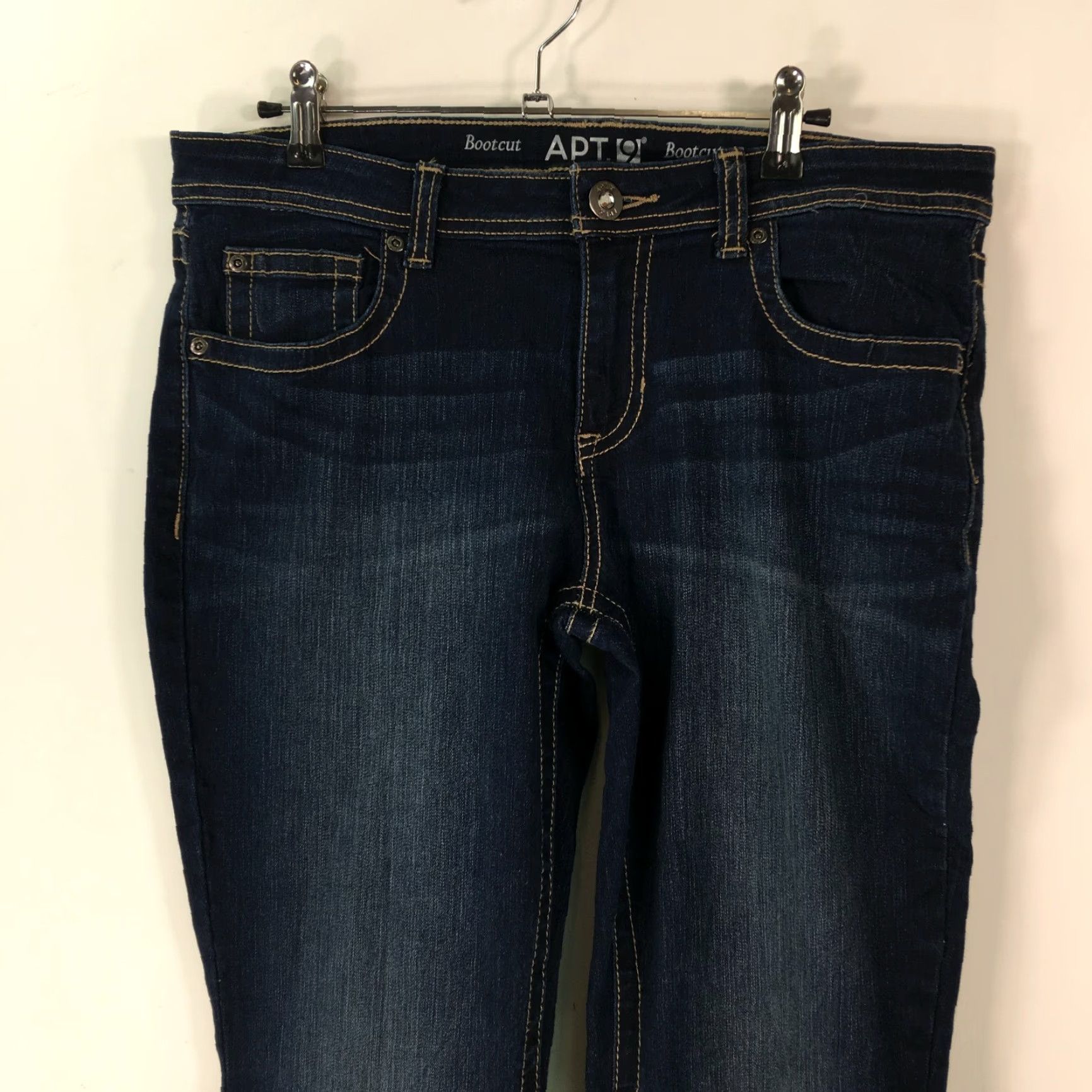 Apt. 9 Apt. 9 Jeans Blue 34x32 Regular Fit 5-Pocket Denim Stretch Bootcut Women's Size 8 Womens Regular 32in Inseam Distressed No Makeup Size 30" / US 8 / IT 44 - 2 Thumbnail