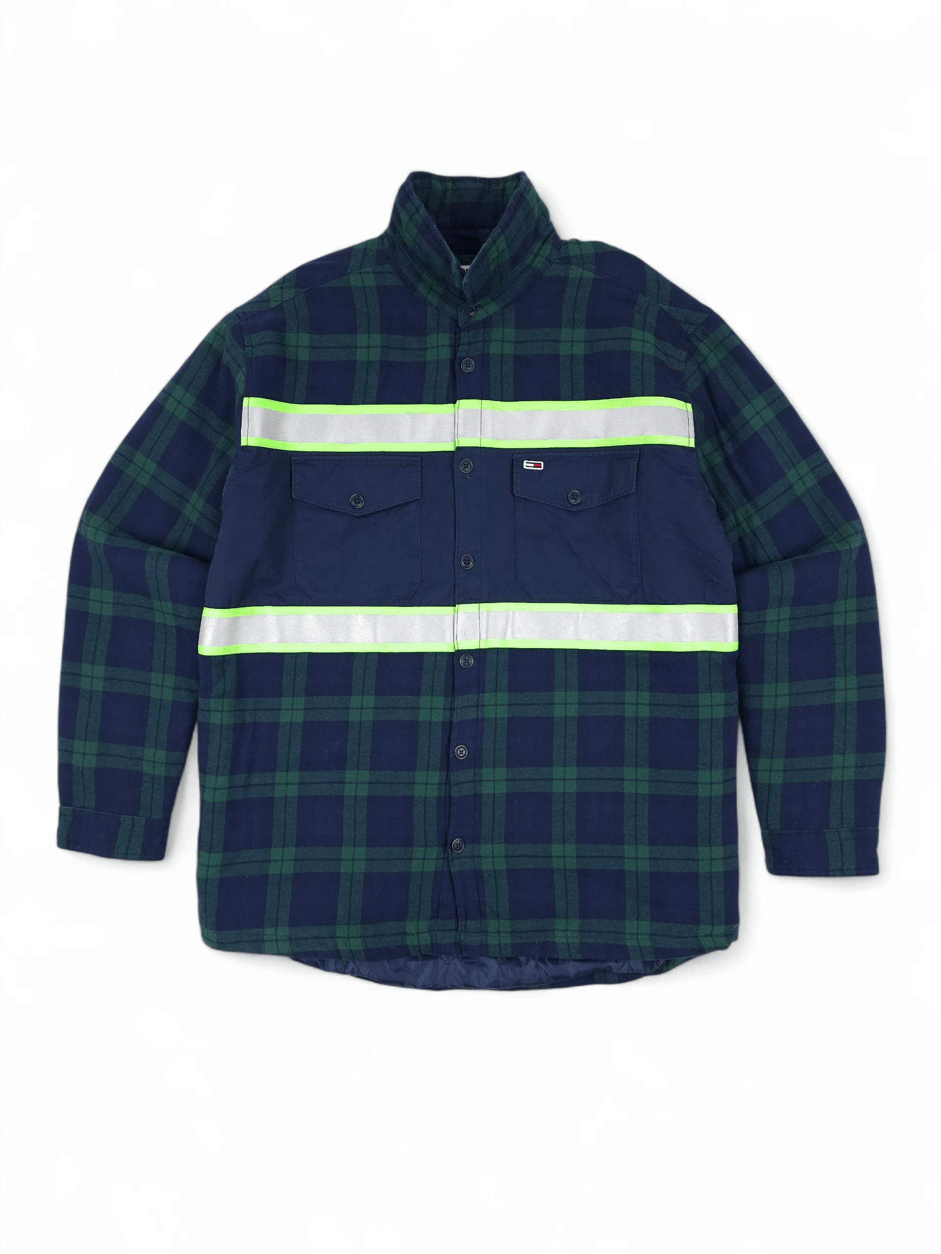 Tommy Hilfiger 💎 Tommy Hilfiger Reflective Workwear Checked Jacket XL Size US XL / EU 56 / 4 - 1 Thumbnail