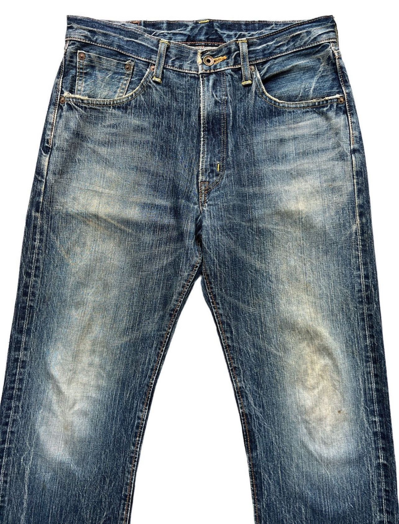 Edwin Vintage Edwin 505zx Selvedge Distressed Denim Jeans 33x31 Size US 33 - 4 Thumbnail