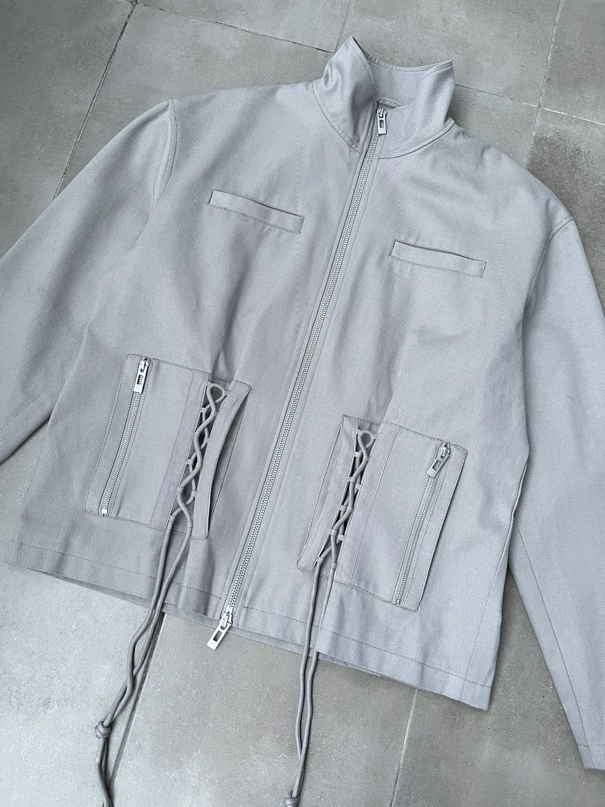 Han Kjobenhavn !DS! FW22 Han Kjobenhavn Cotton Cargo Grey Laced Jacket Size US M / EU 48-50 / 2 - 13 Thumbnail