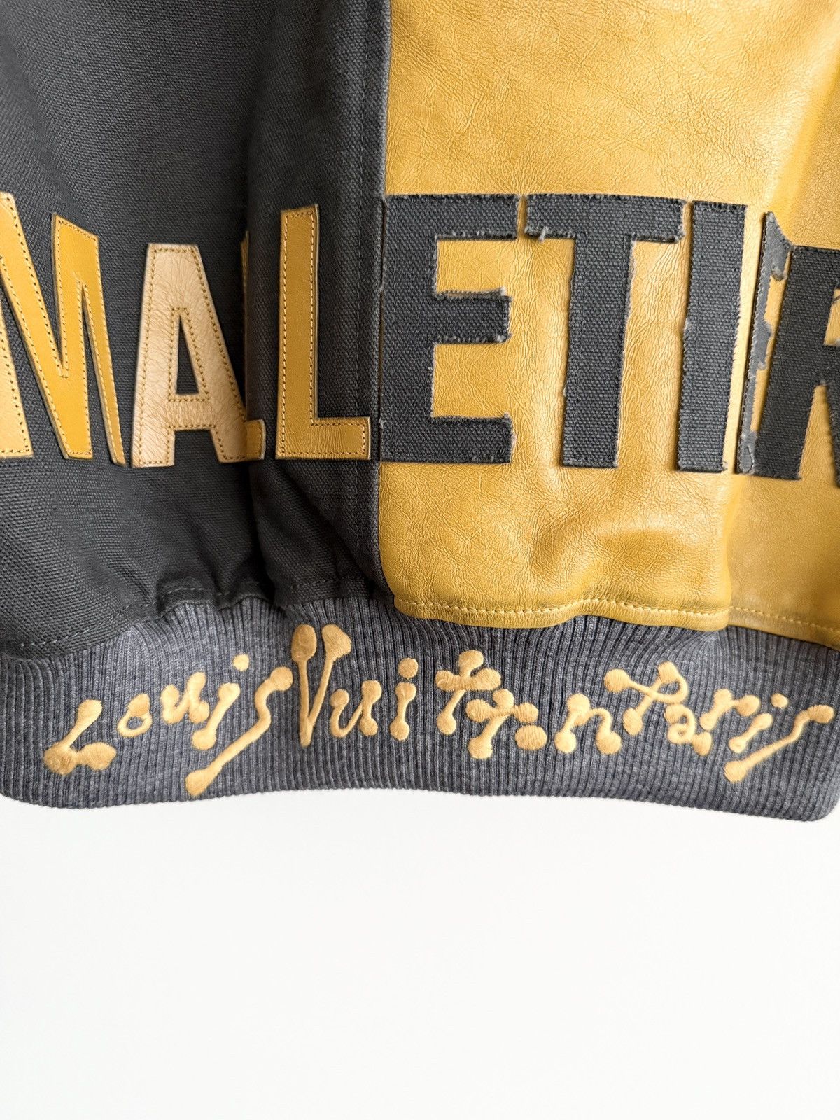 Louis Vuitton RARE! Louis Vuitton Leather & Canvas Bomber Jacket Size US L / EU 52-54 / 3 - 8 Thumbnail