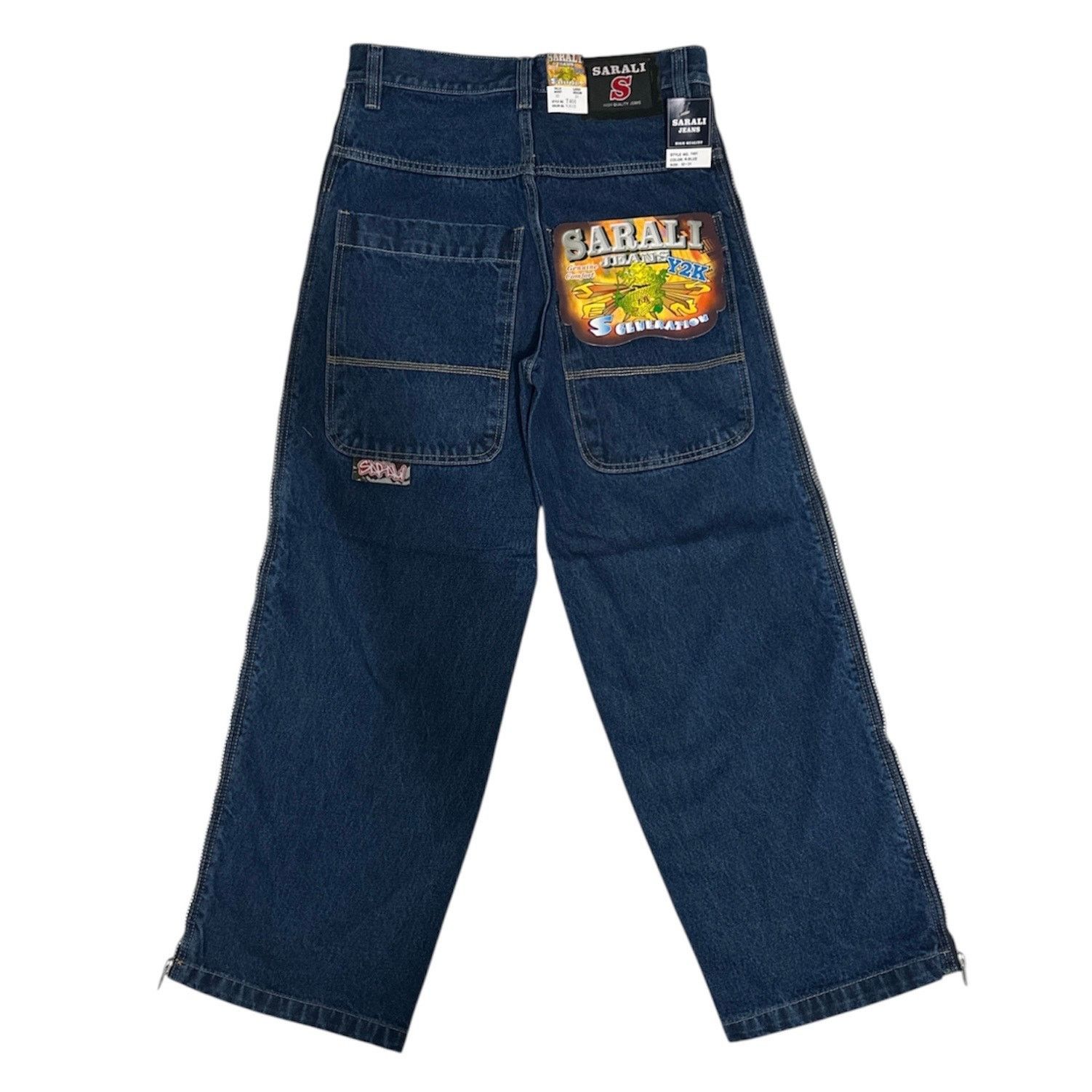 JNCO × Vintage Vintage Sarali Jeans Convertible Zipper Super Wide Camo Rave Size US 29 - 1 Thumbnail