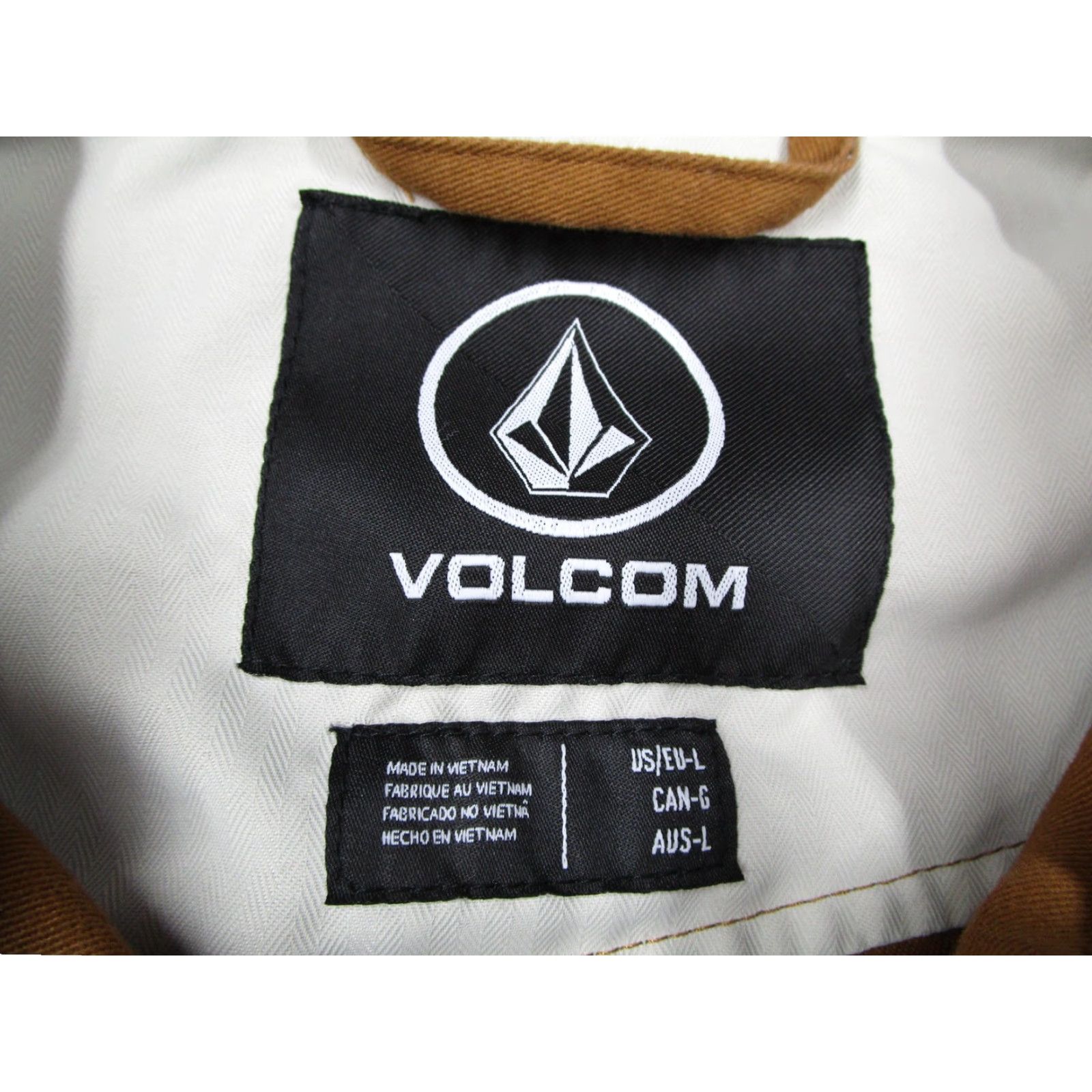 Volcom VINTAGE Volcom Jacket Mens L Brown Canvas Zip Lined Windbreaker Logo Size US L / EU 52-54 / 3 - 2 Thumbnail