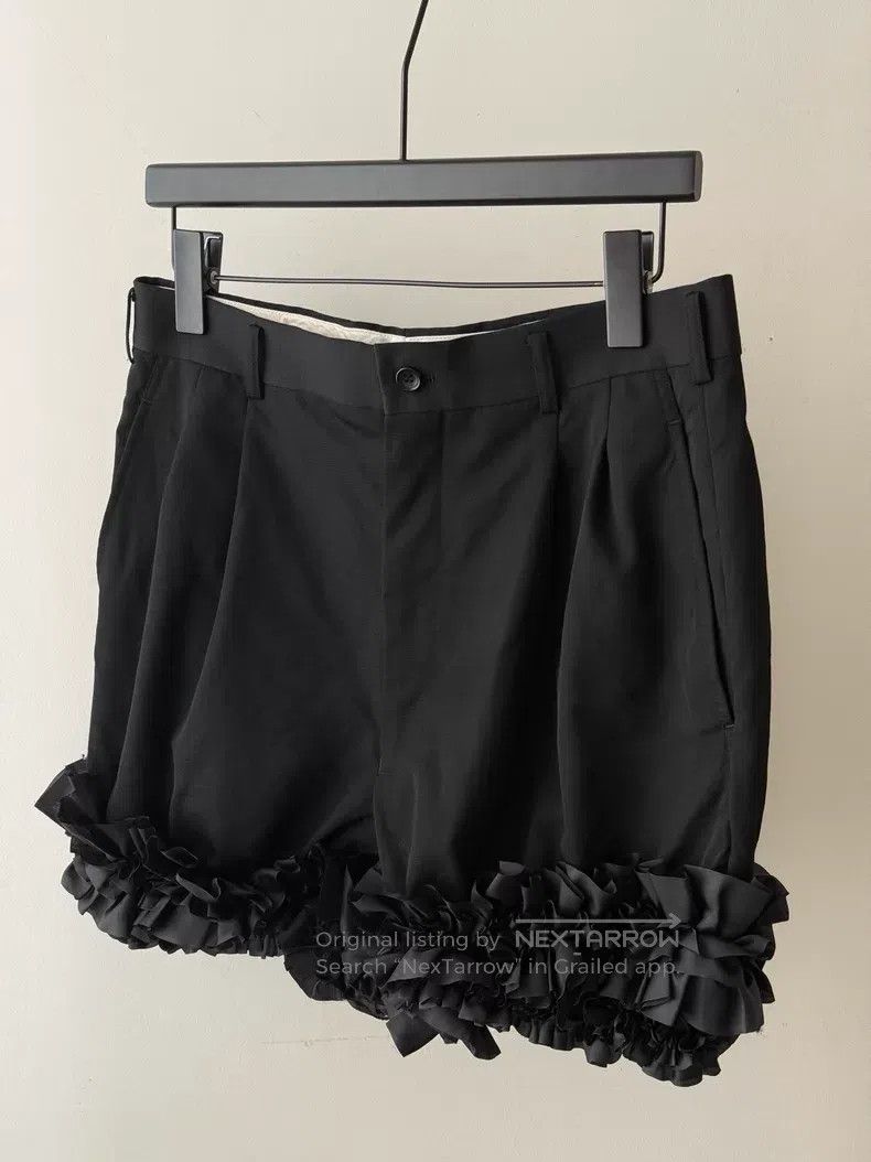 Comme des Garcons Comme des Garcons size M Ruched Flower Cluster Low-Rise Sh Size 22" - 3 Thumbnail