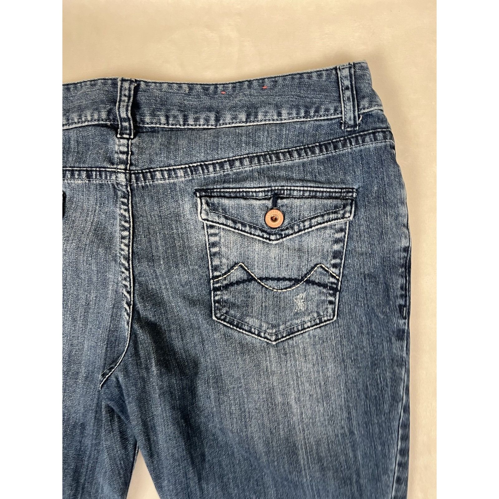 Mossimo Vintage Mossimo Supply Co Women's Denim Jeans Mid Rise Flare Size 34" / US 12 / IT 48 - 9 Thumbnail
