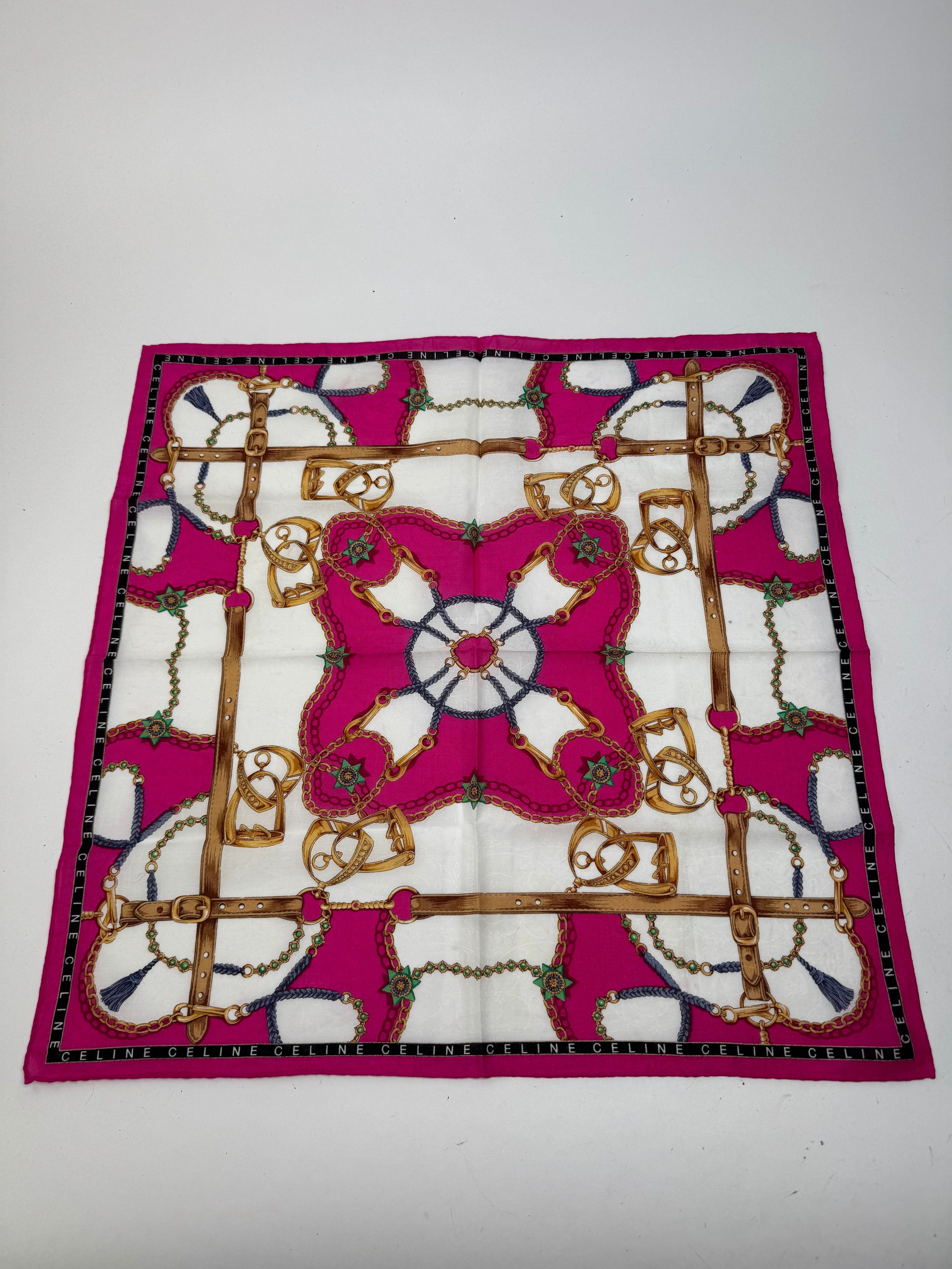 Celine Vintage Scarf red white Size ONE SIZE - 1 Thumbnail