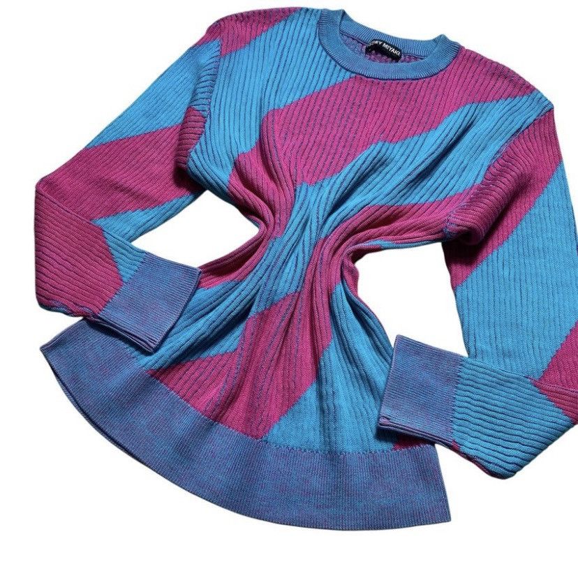 Issey Miyake ISSEY MIYAKE KNITWEAR MAGENTA BLUE COLORBLOCK Size M / US 6-8 / IT 42-44 - 10 Thumbnail