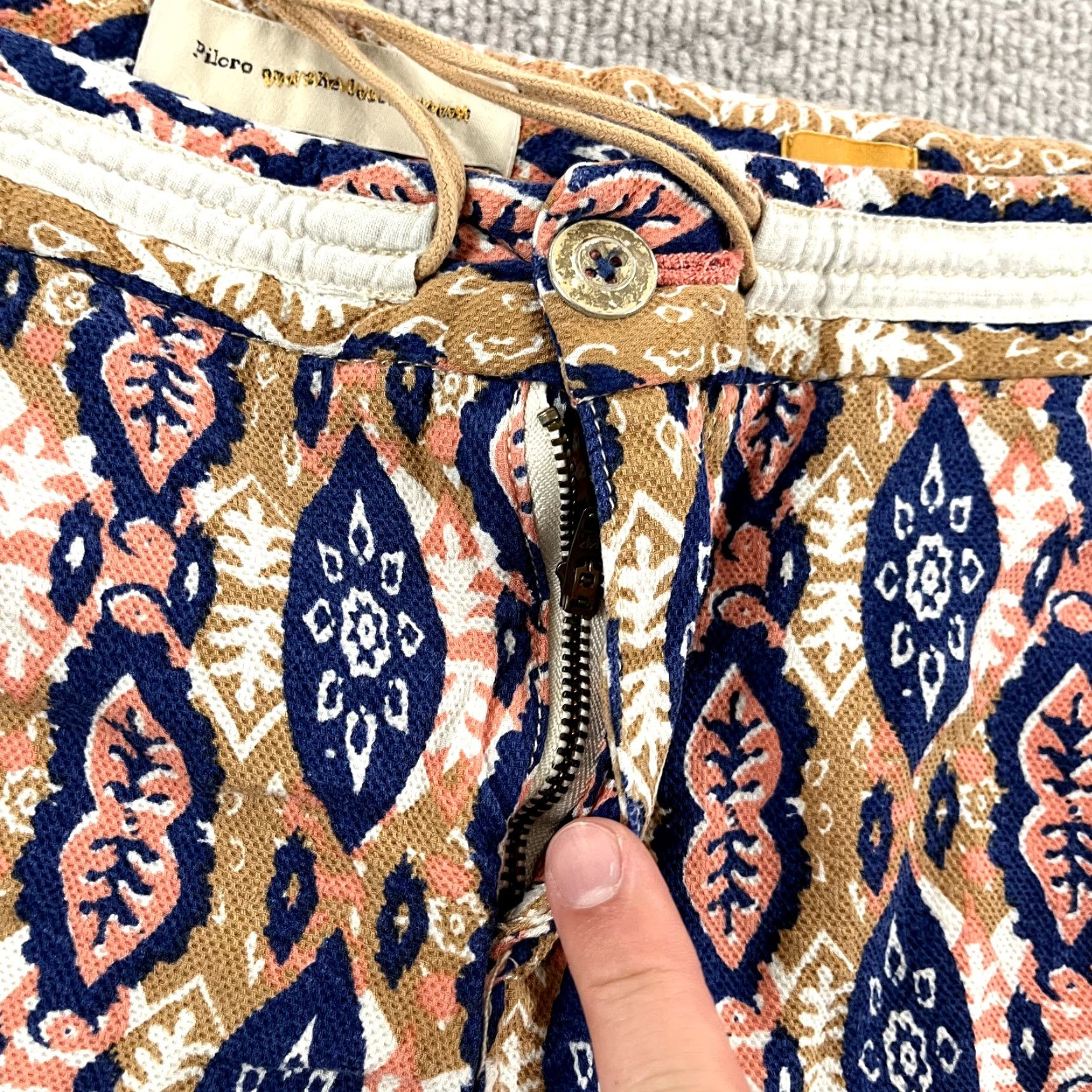 Anthropologie ANTHROPOLOGIE PILCRO and the LETTERPRESS Pants Womens 27 Paz Ikat Cropped Flowy Size 27" / US 4 / IT 40 - 7 Thumbnail