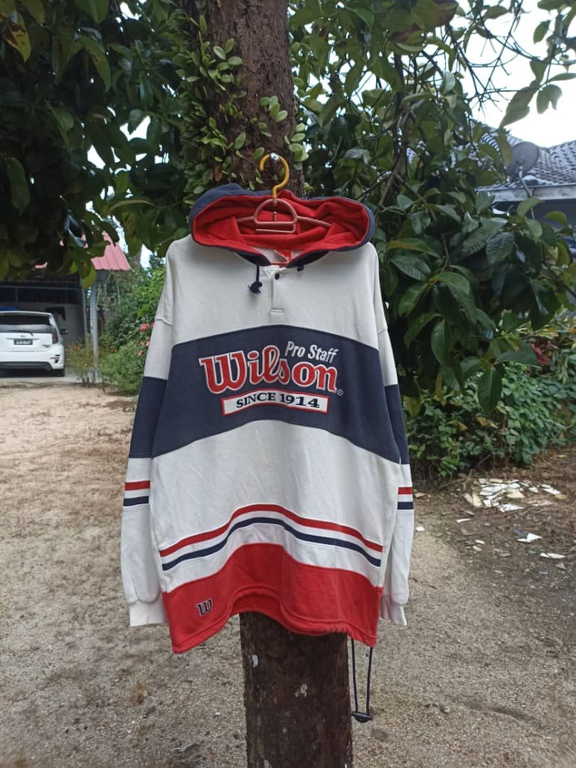 image of Vintage Wilson Hoodie Centre Logo, Men's (Size Large)