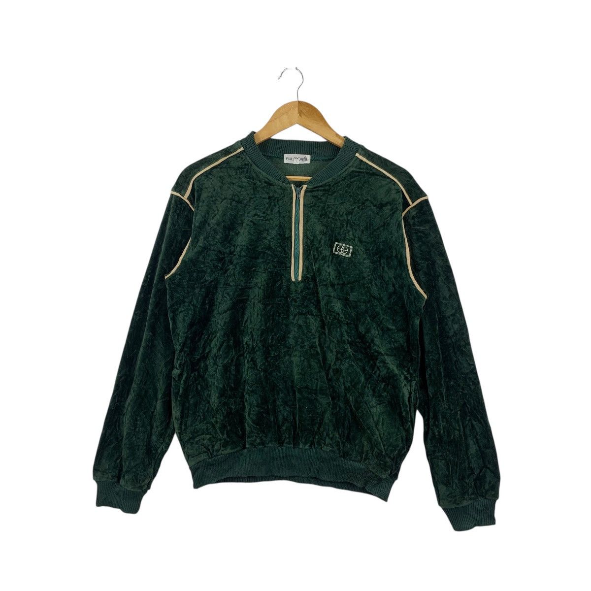 Vintage Vintage PIA SPORTS Half Zipper Fleece Crest Embroidered Logo Size M / US 6-8 / IT 42-44 - 1 Thumbnail