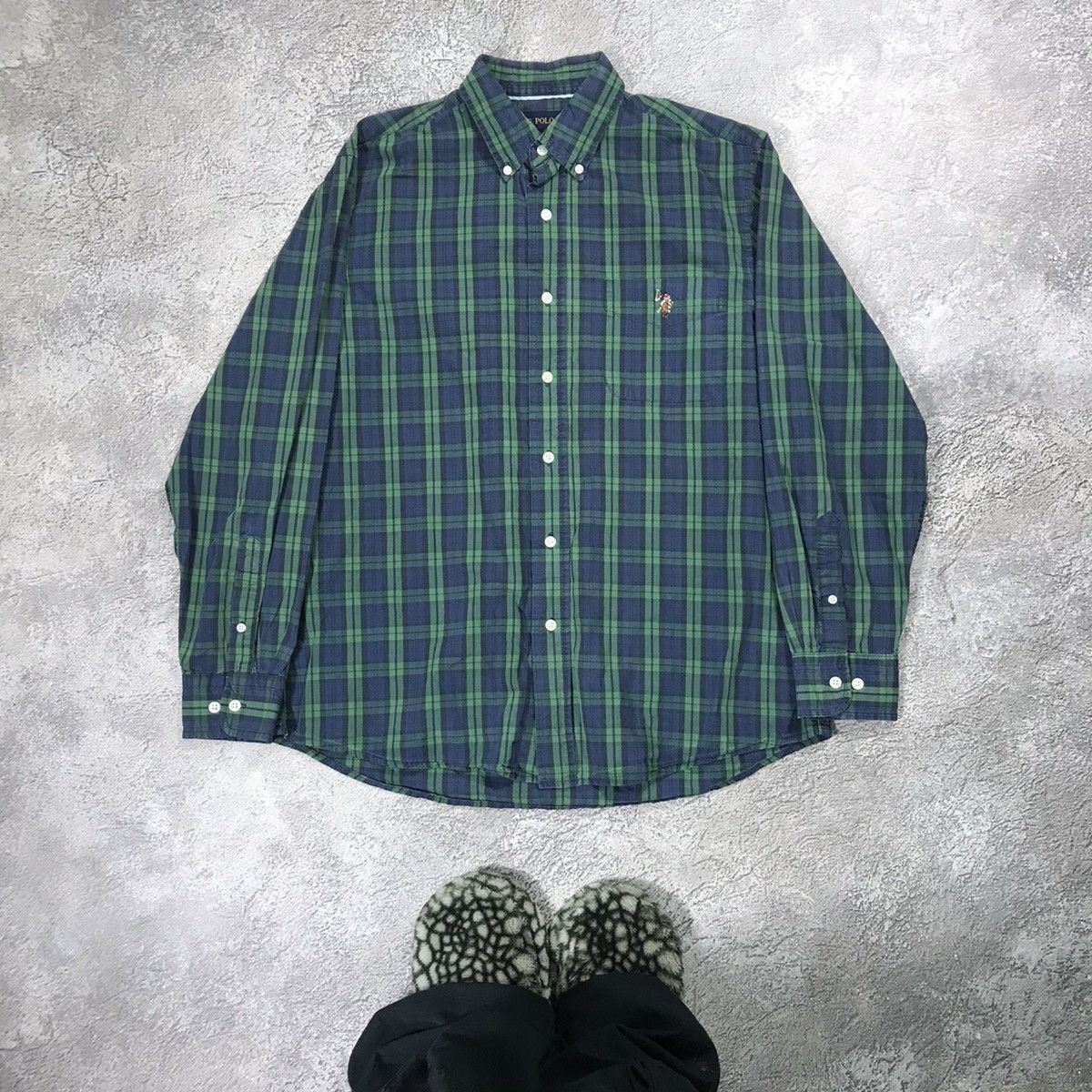 Vintage Vintage Polo Ralph Lauren Plaid Shirt Y2K Preppy Streetwear Size US L / EU 52-54 / 3 - 2 Thumbnail
