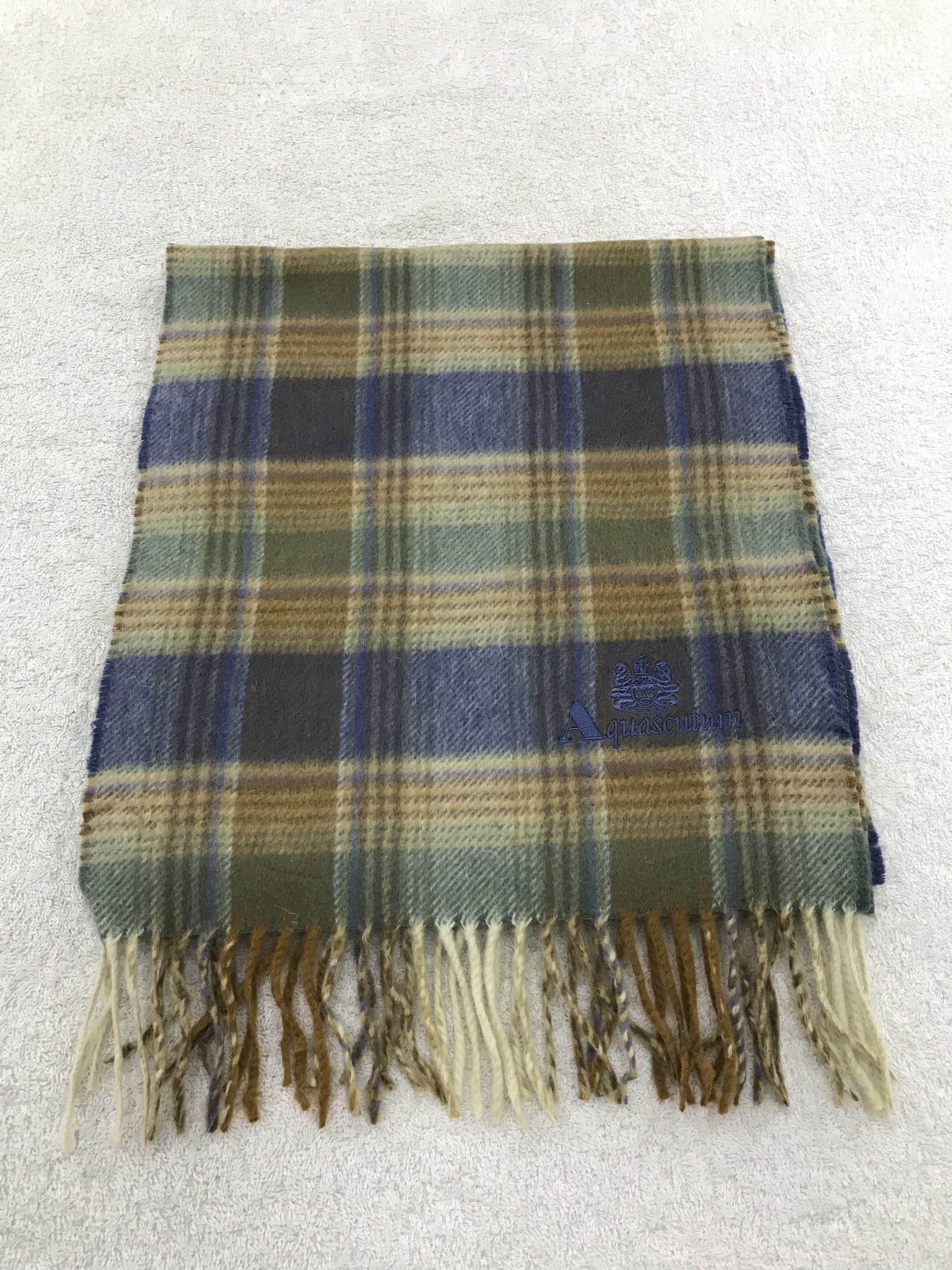 Aquascutum × Vintage Aquascutum Scarf / Muffler / Neckwear - WW1174 Size ONE SIZE - 2 Thumbnail