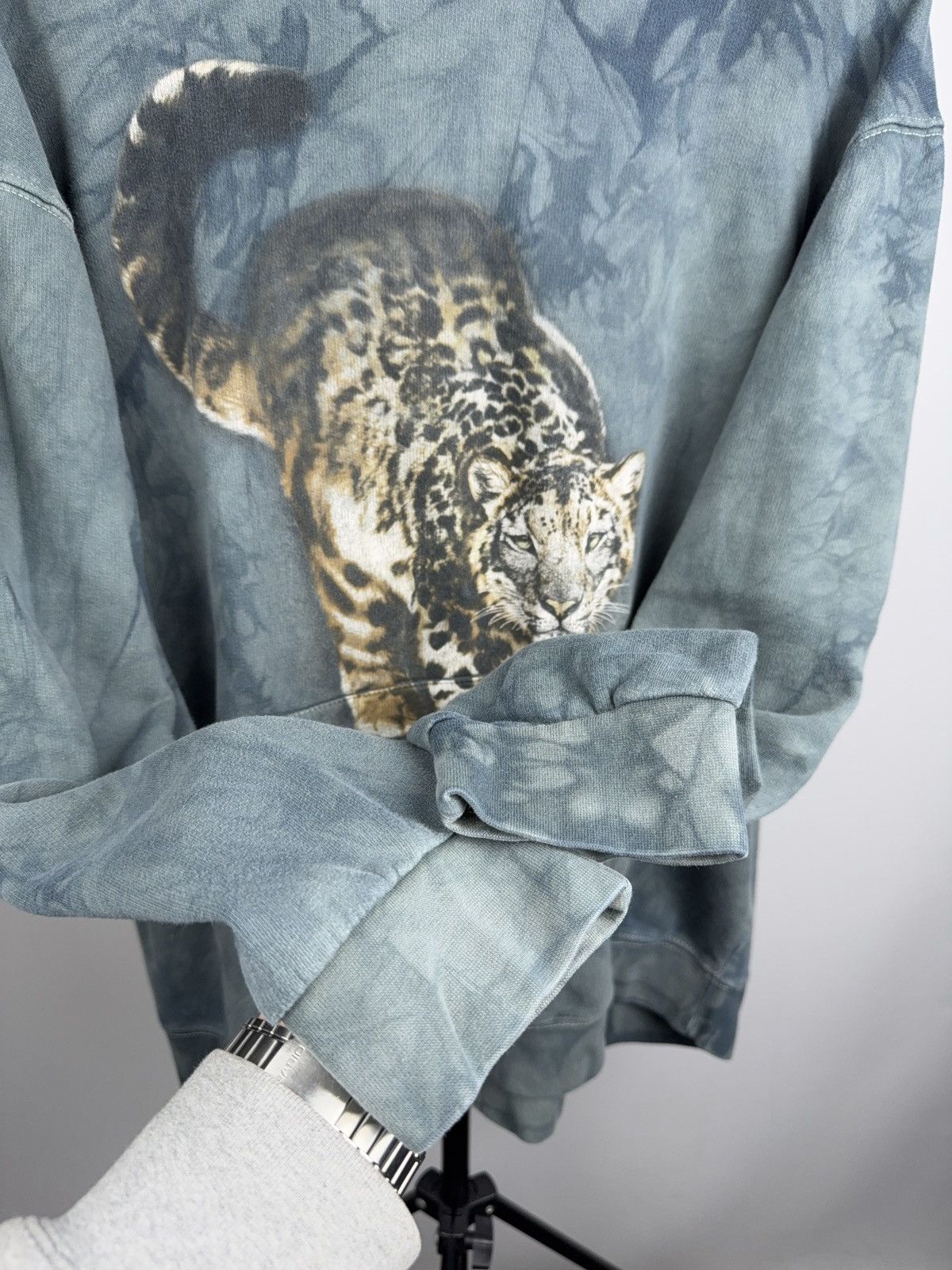 The Mountain 90s Retro Leopard Animal Graphic Tie Dye Hoodie Vintage Size US L / EU 52-54 / 3 - 10 Thumbnail