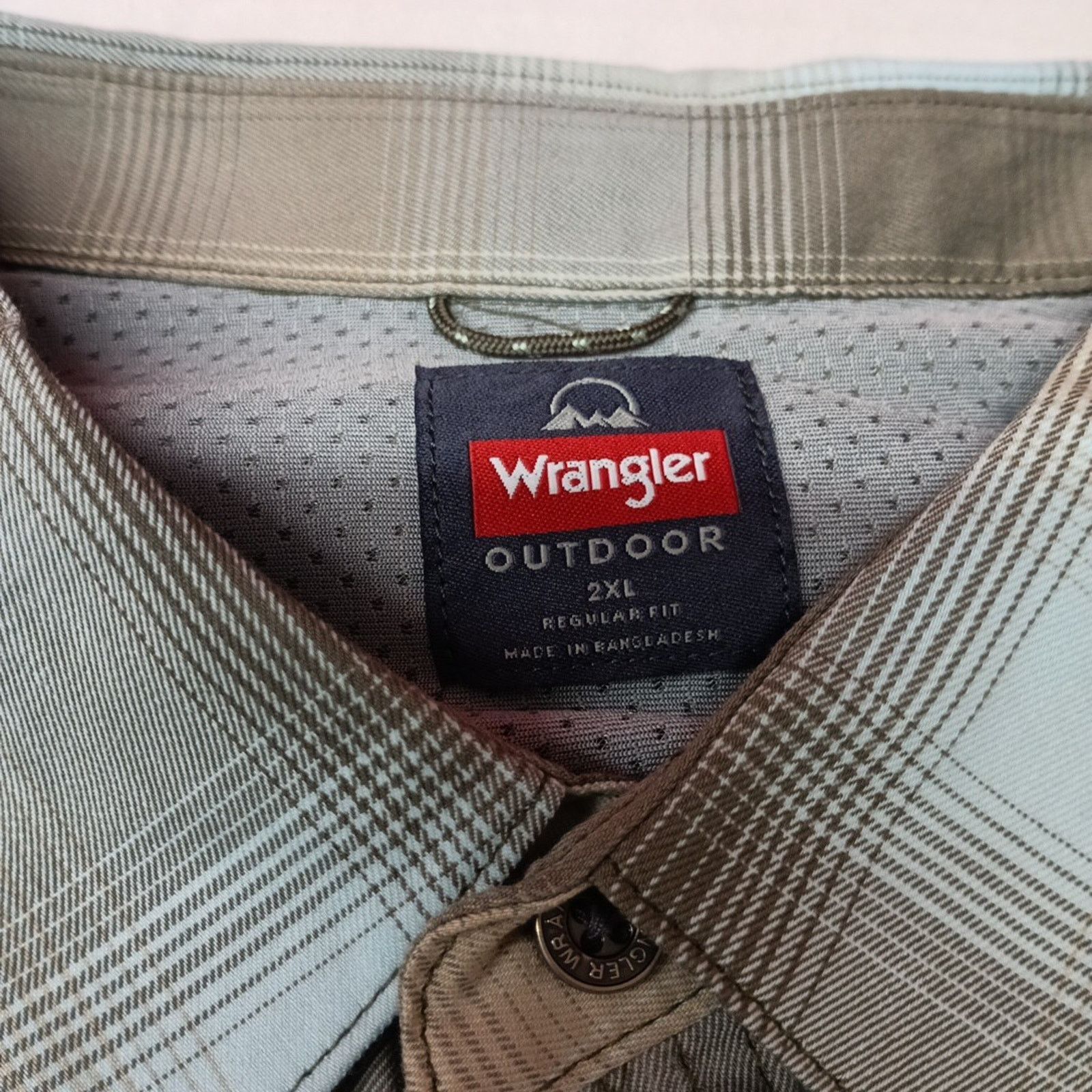 Wrangler Wrangler Shirt Mens 2XL Gray Plaid Convertible Sleeves Shirt Size US XXL / EU 58 / 5 - 6 Thumbnail