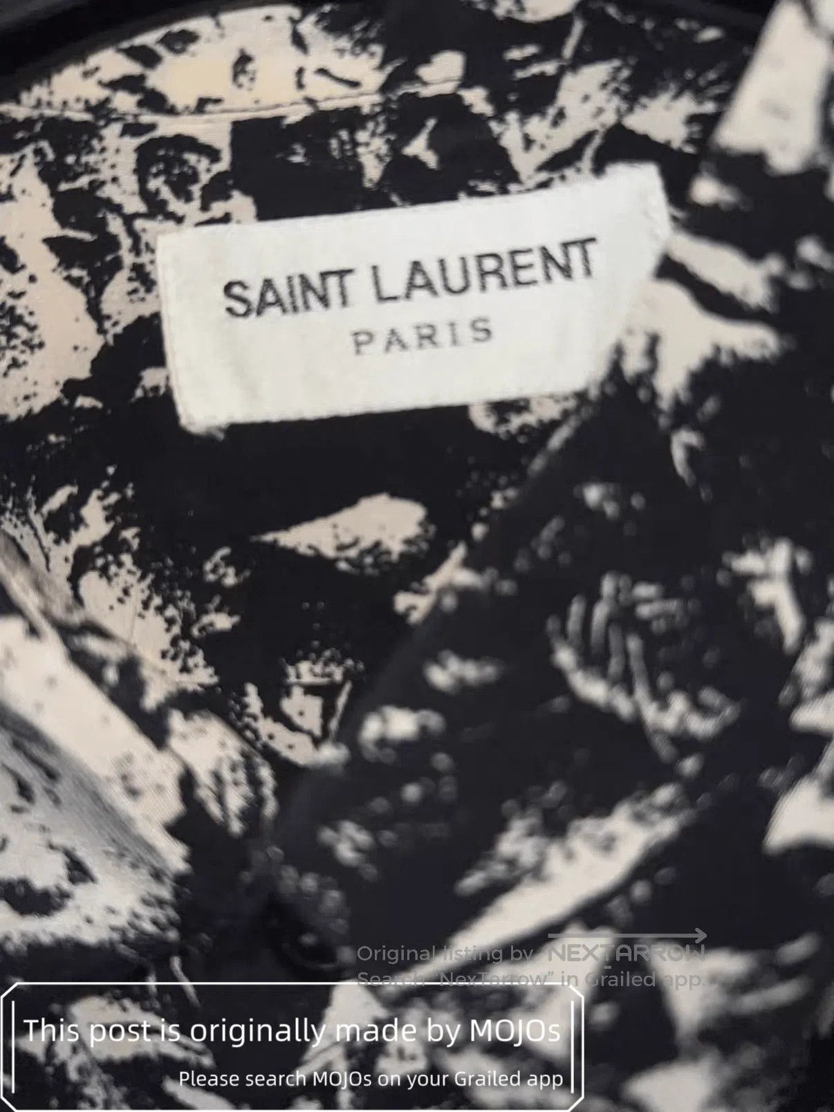 Saint Laurent Paris Sz 40 Saint Laurent Paris 22SS Franch Rose Shirt mojos1502. Size US L / EU 52-54 / 3 - 4 Thumbnail