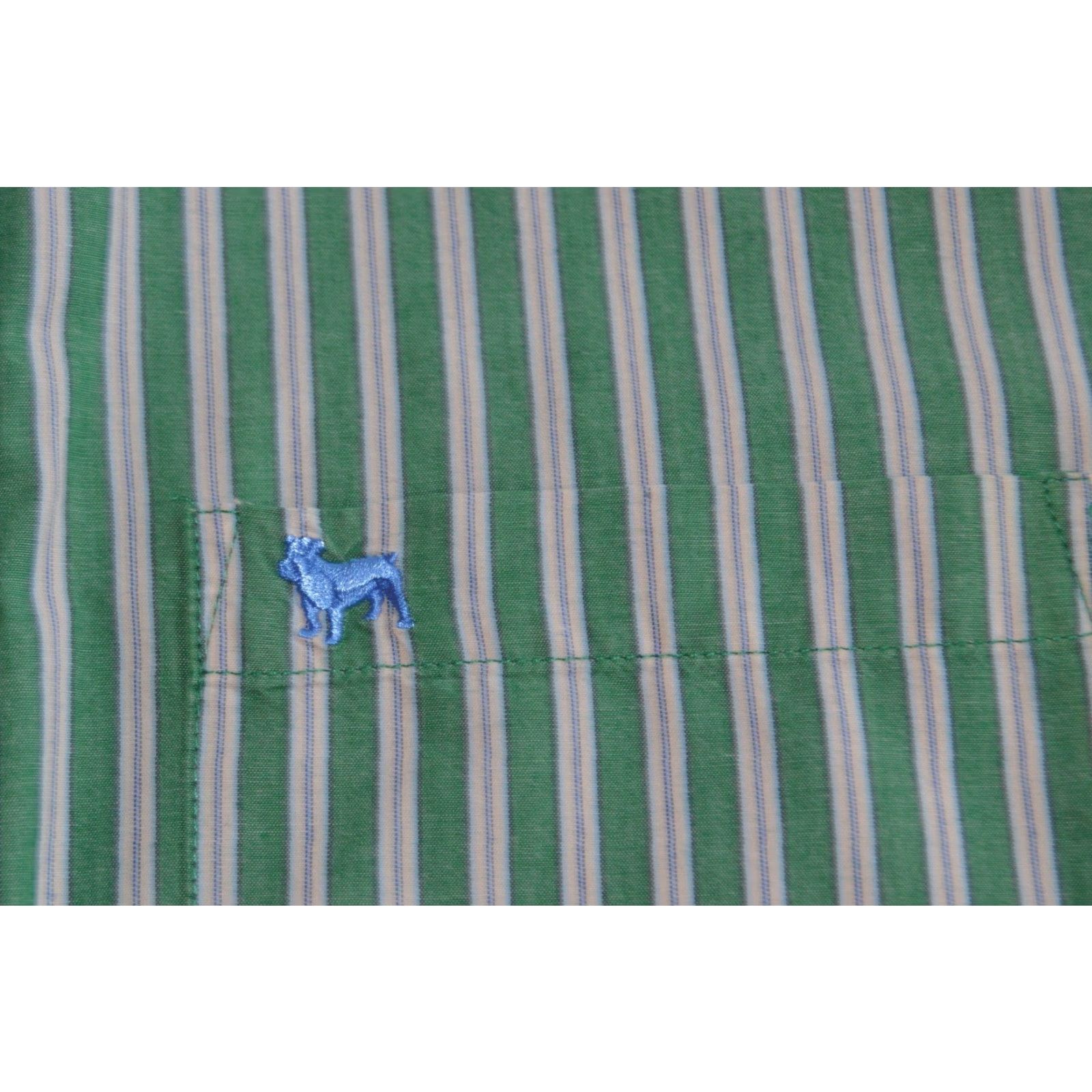 Vintage Aéropostale Shirt Mens Green Striped Button-Up Long Sleeve Collared Size M Size US M / EU 48-50 / 2 - 4 Thumbnail