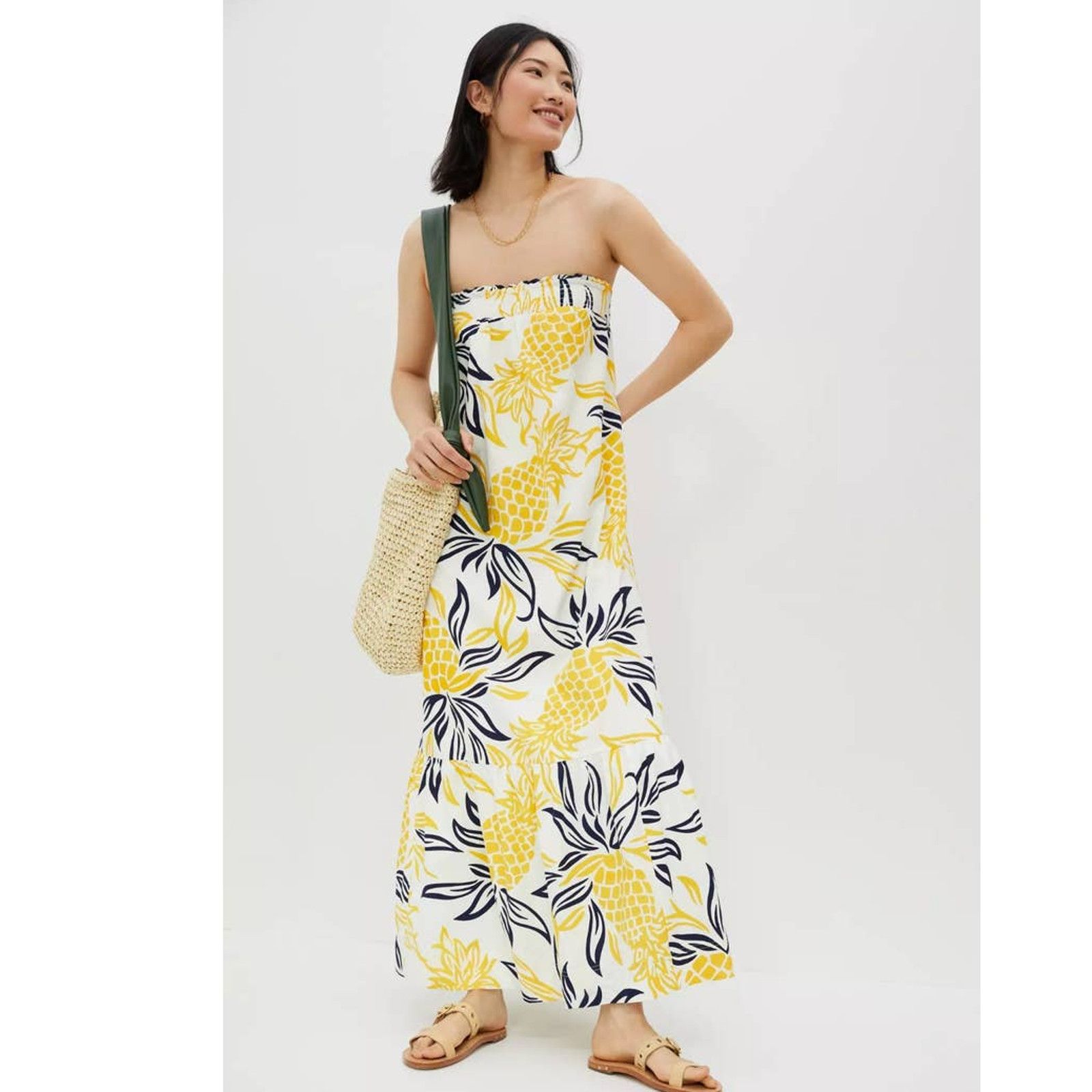 Anthropologie New Anthropologie Floral Flounced Maxi Dress $188 MEDIUM Size M / US 6-8 / IT 42-44 - 3 Thumbnail