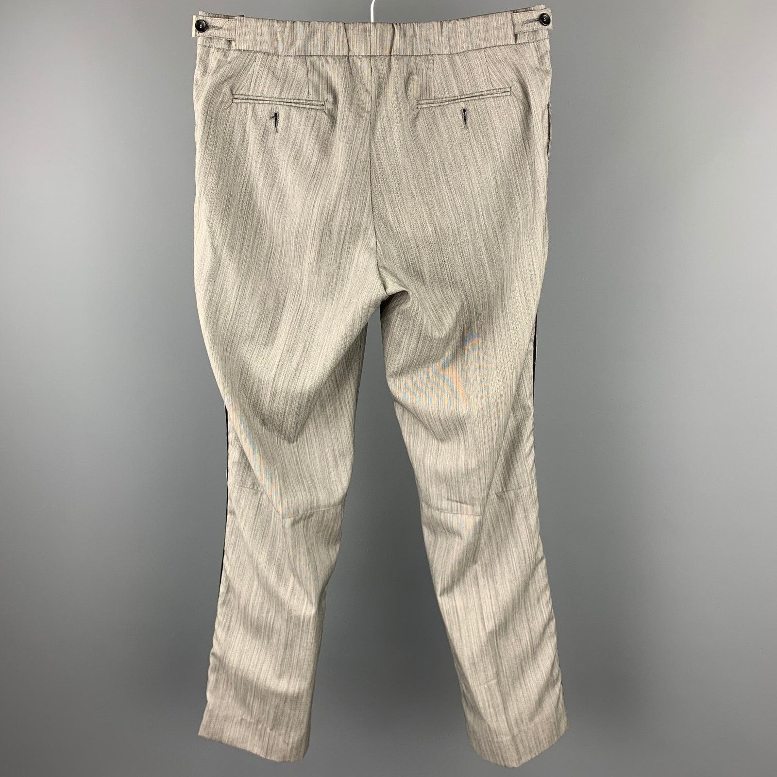 Alessandro Dell'acqua ALLESANDRO DELL' ACQUA Size 34 Grey Lana Wool Dress Pants Size US 34 / EU 50 - 2 Thumbnail
