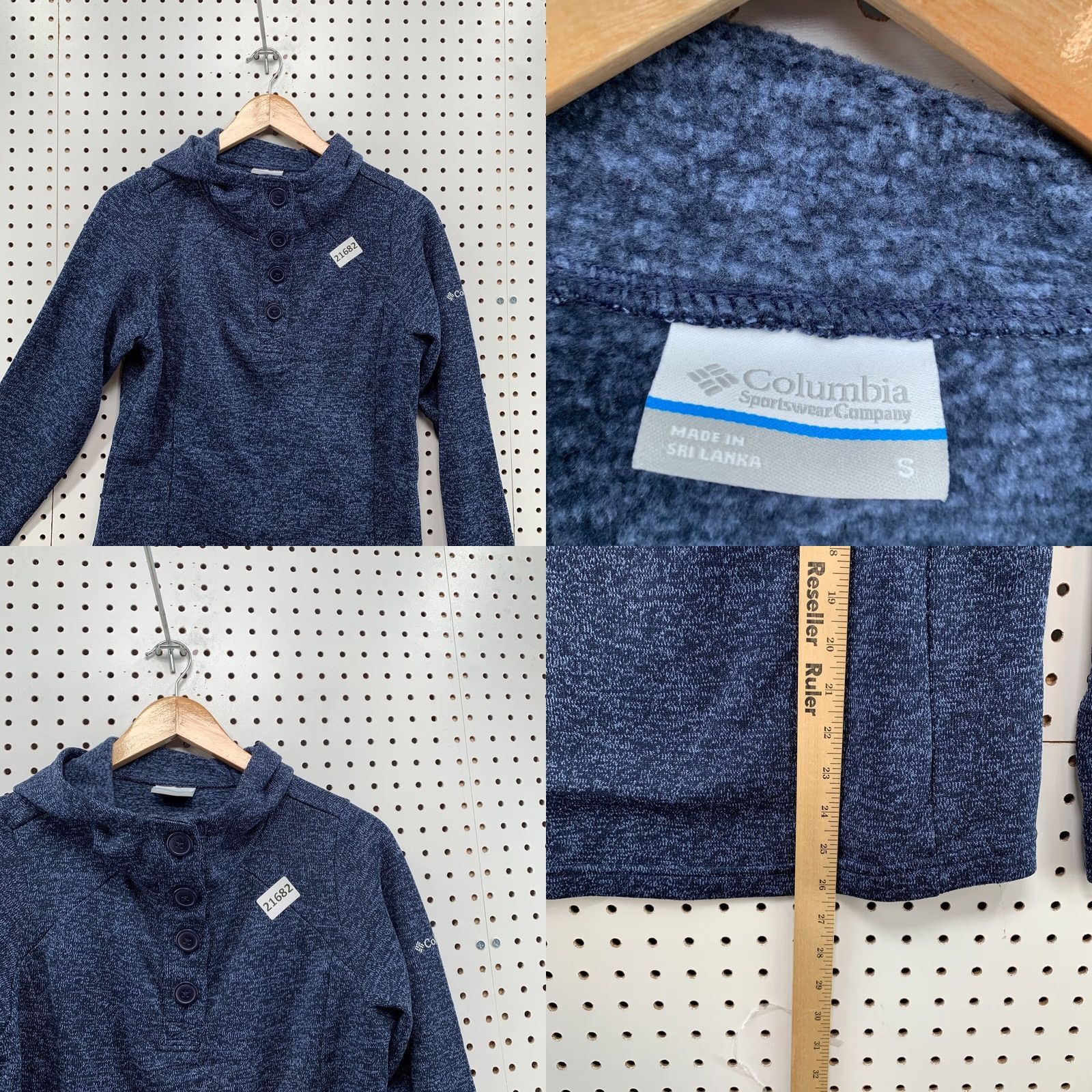 Vintage Columbia Hooded Henley Sweatshirt Blue Womens Small Hooded Henley Sweatshirt Womens Small Blue Columbia Hoodie Size S / US 4 / IT 40 - 8 Thumbnail