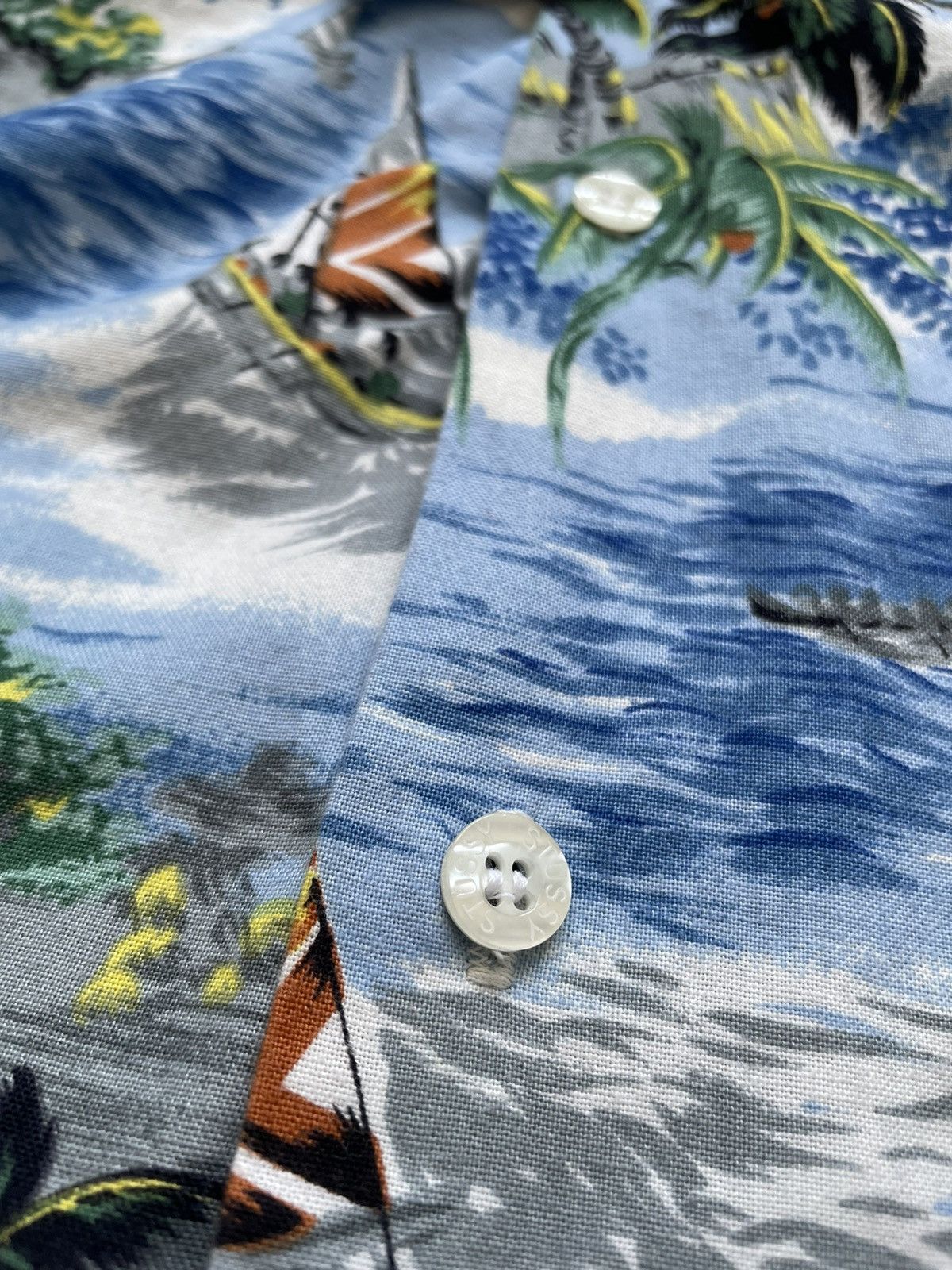 Stussy × Vintage Stussy Hawaiian Regular L Vintage Casual Shirts Size US L / EU 52-54 / 3 - 5 Thumbnail