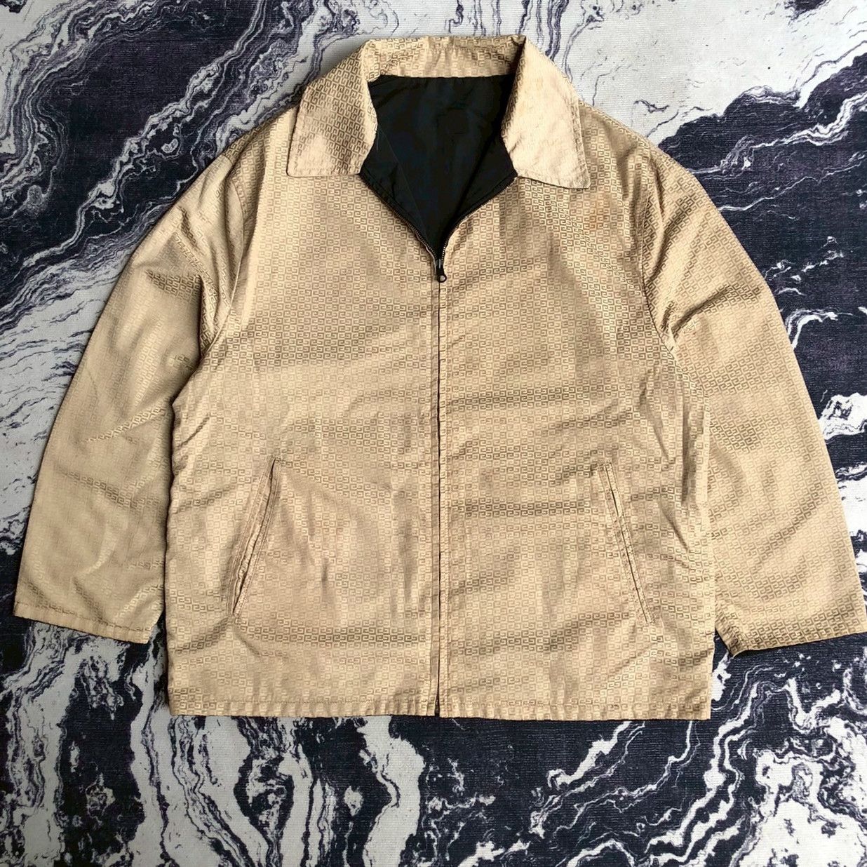 Givenchy Vintage Givenchy Reversible Monogram Zip Jacket Size US XL / EU 56 / 4 - 1 Thumbnail
